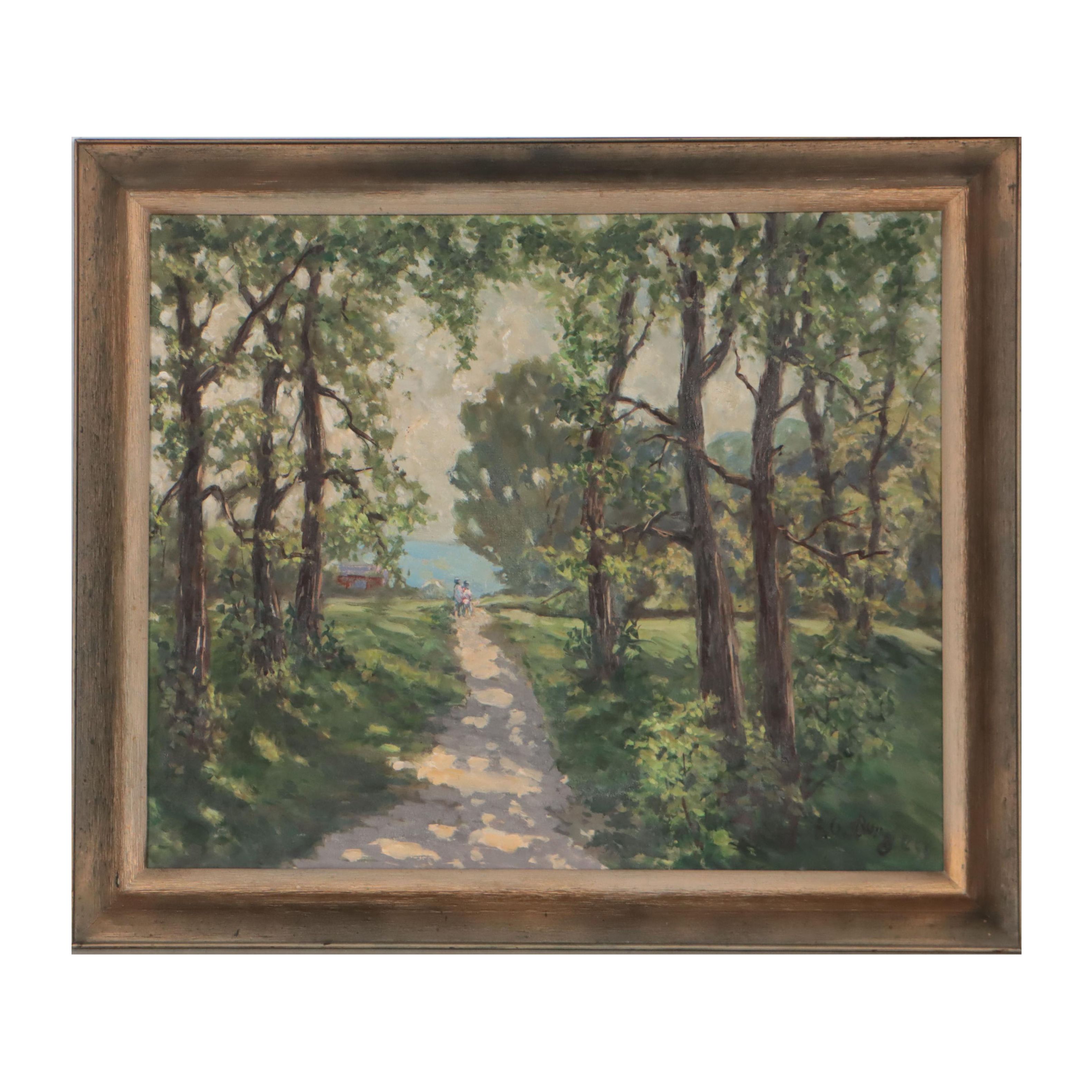 Earle Burgess Landscape Oil Painting