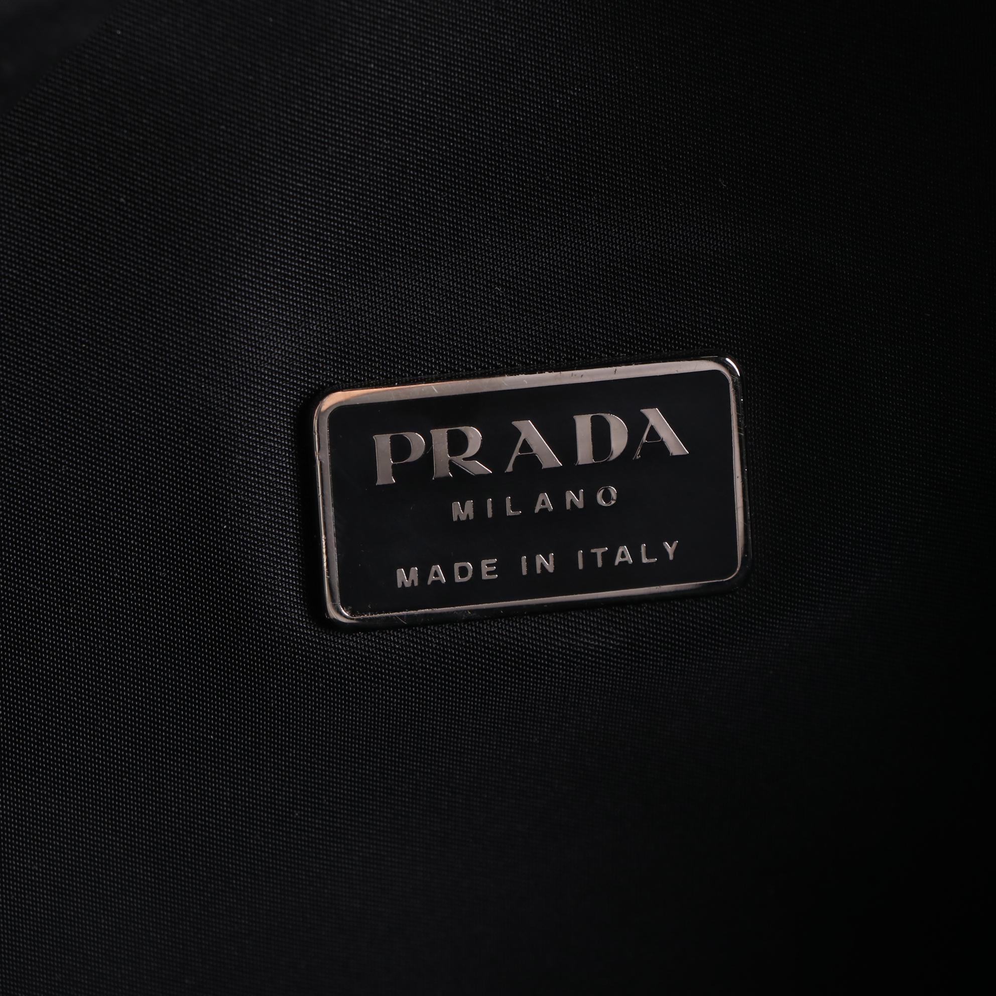 Prada Tessuto Nylon Drawstring Backpack in Black Nylon