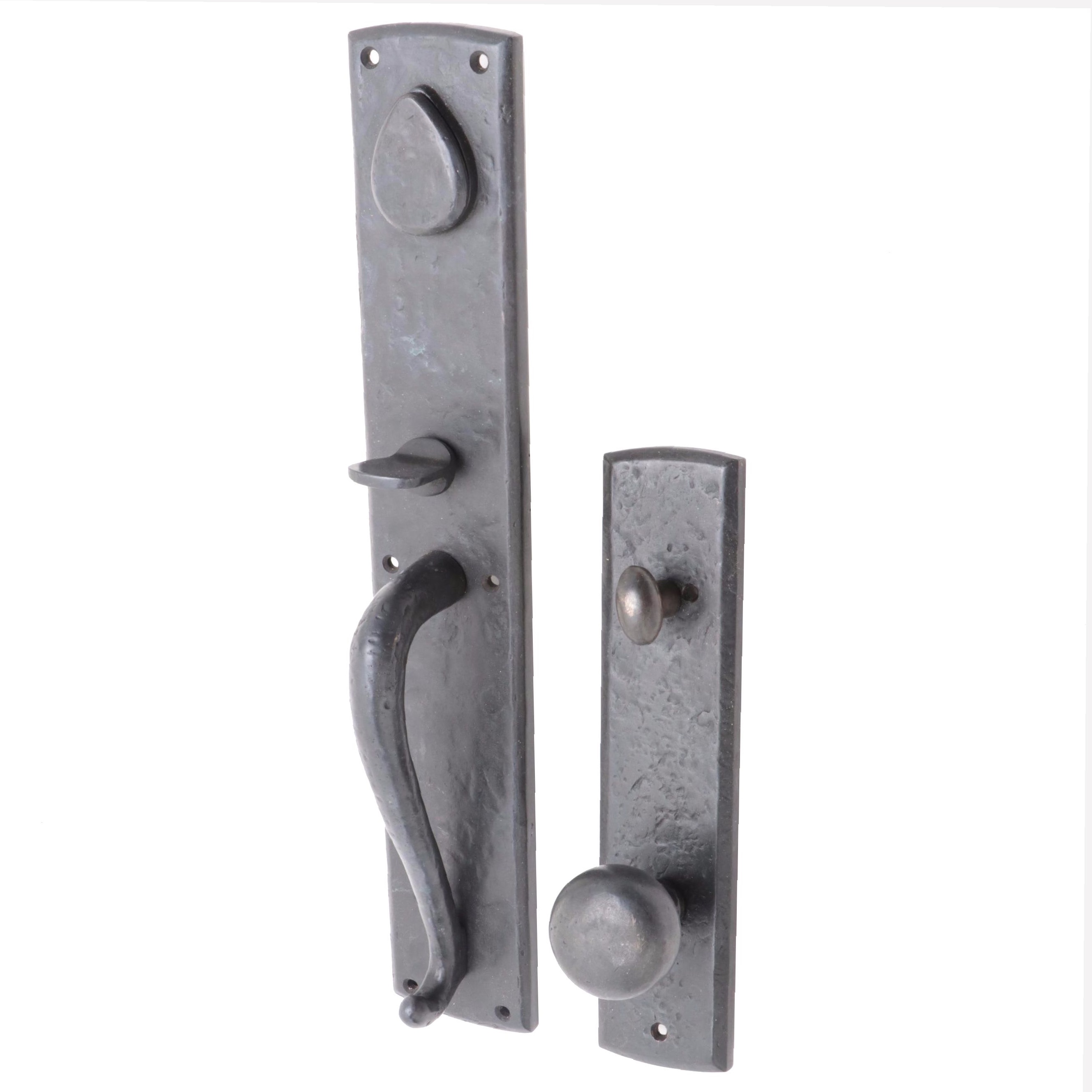 Solid Bronze Entrance Door Set with Spring Assisted Round Knob