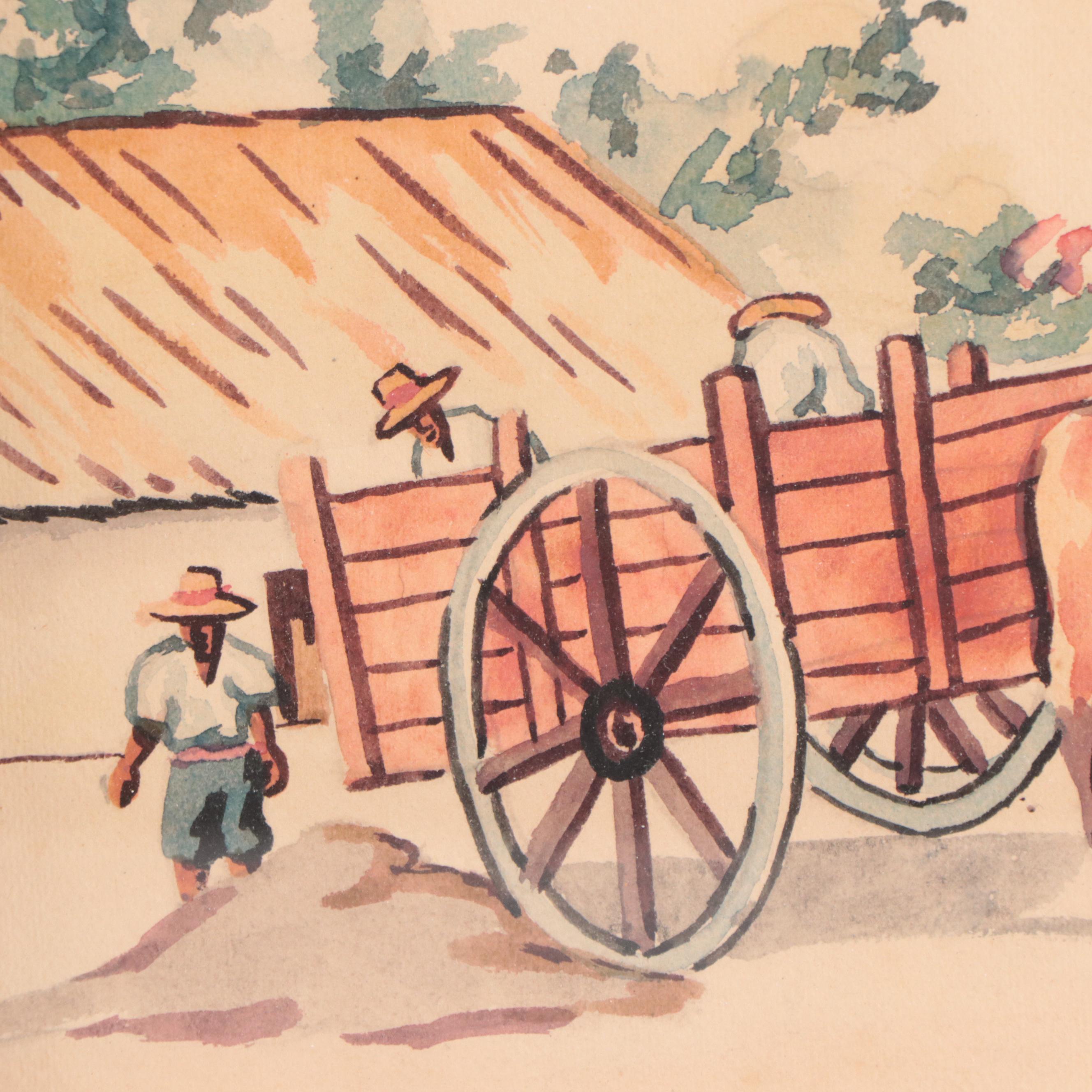 Guatemalan Landscape Watercolor Paintings