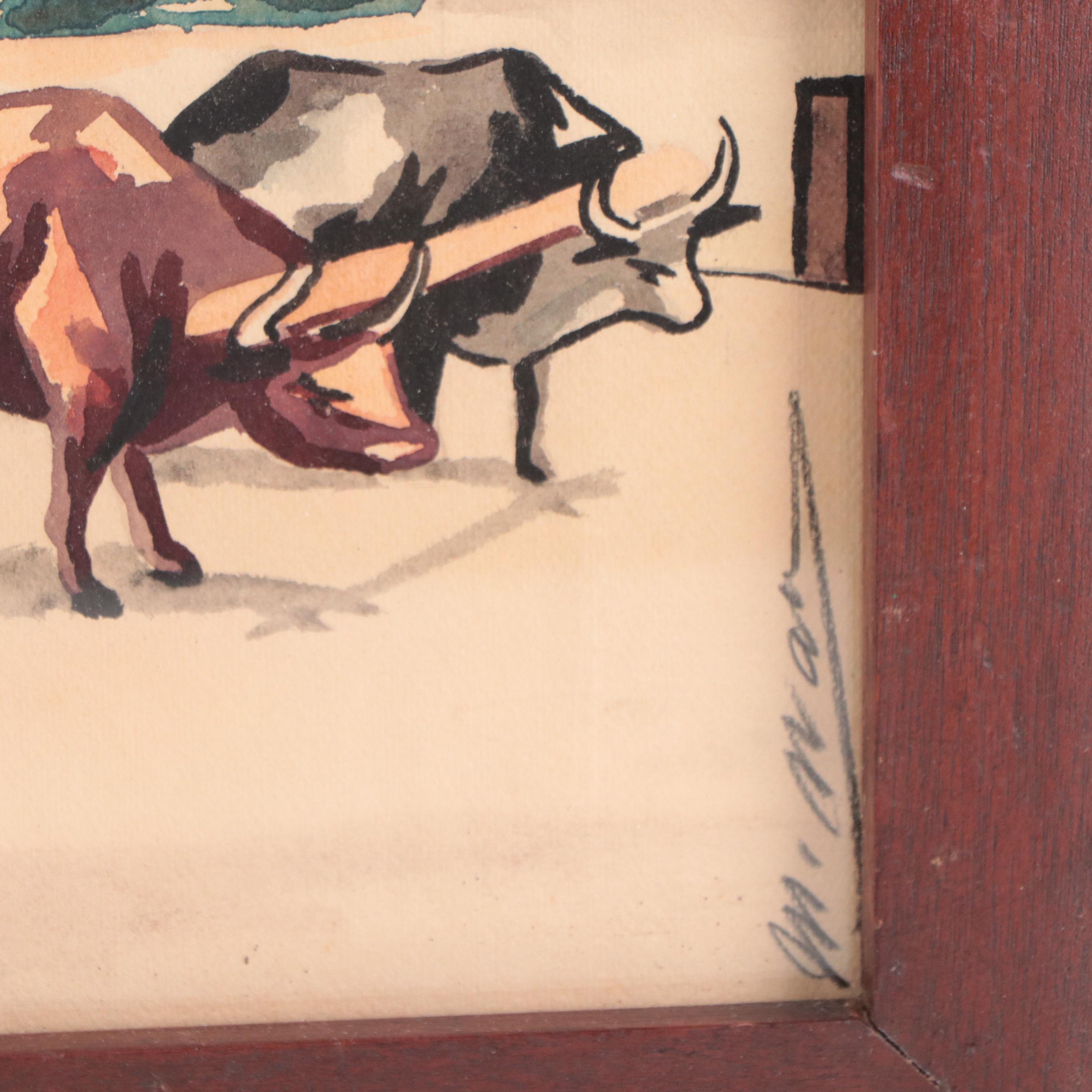 Guatemalan Landscape Watercolor Paintings