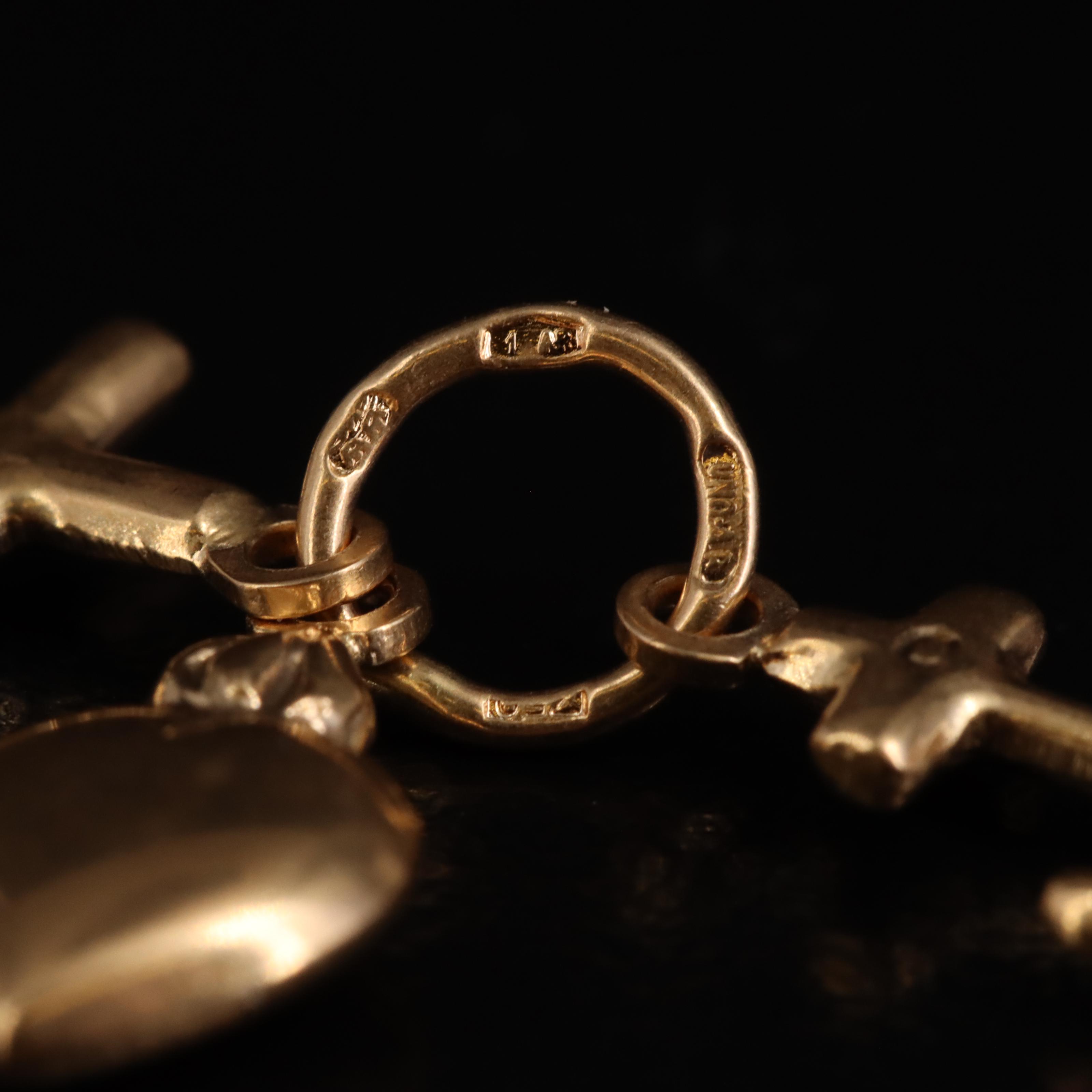 18K Heart, Cross and Anchor Charms