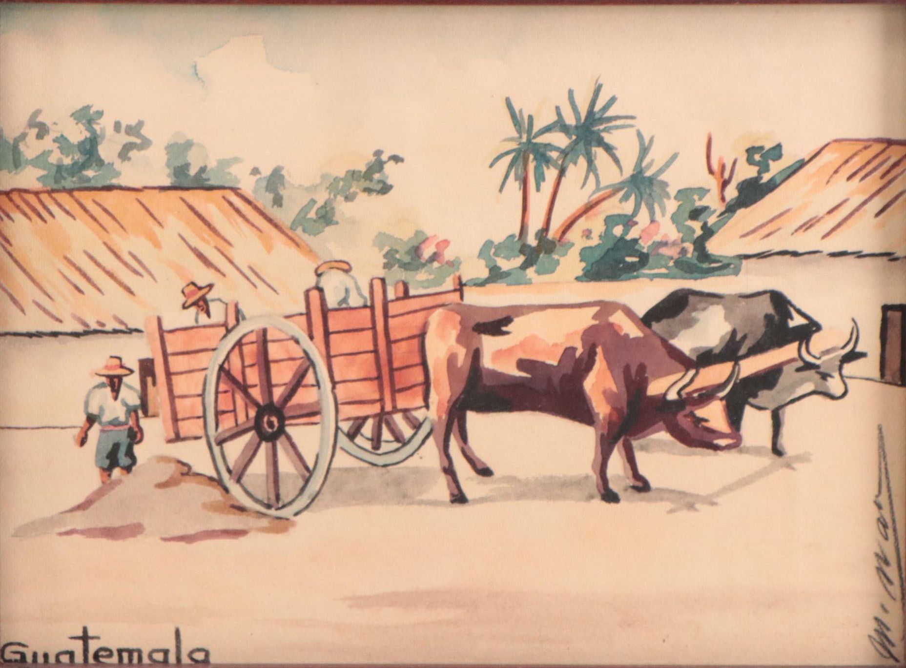 Guatemalan Landscape Watercolor Paintings