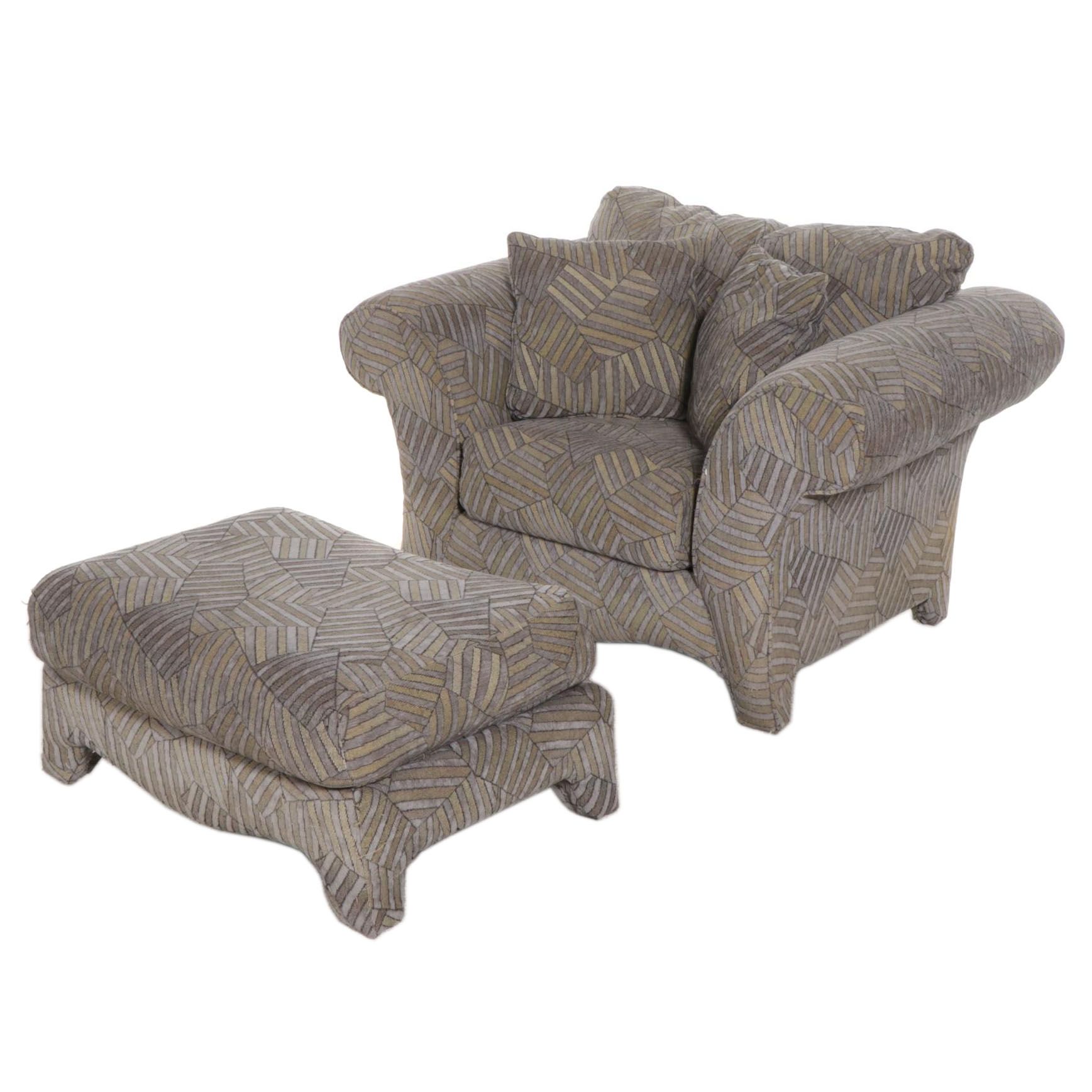 Klaussner for Sealy Oversized Easy Chair and Ottoman