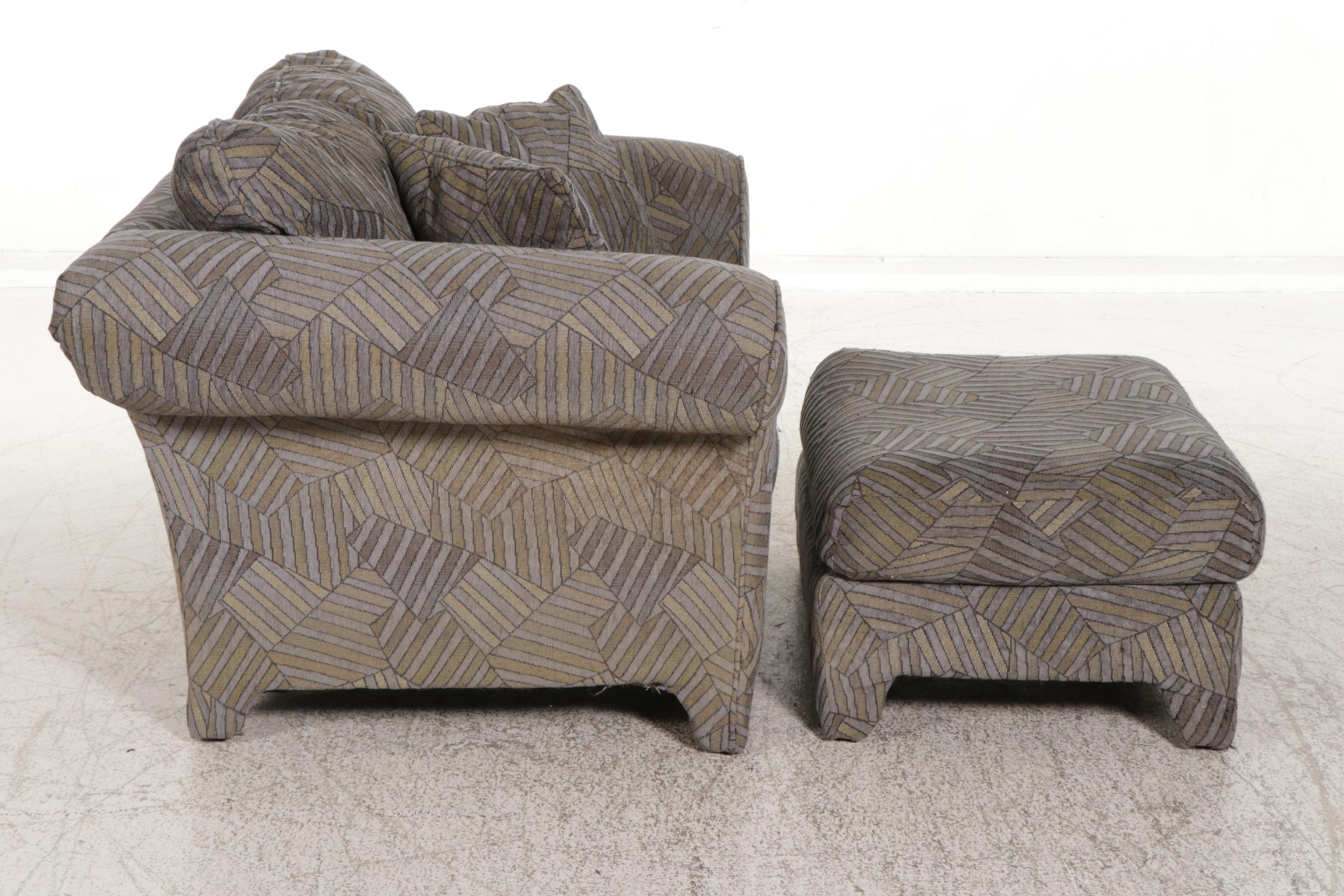 Klaussner for Sealy Oversized Easy Chair and Ottoman