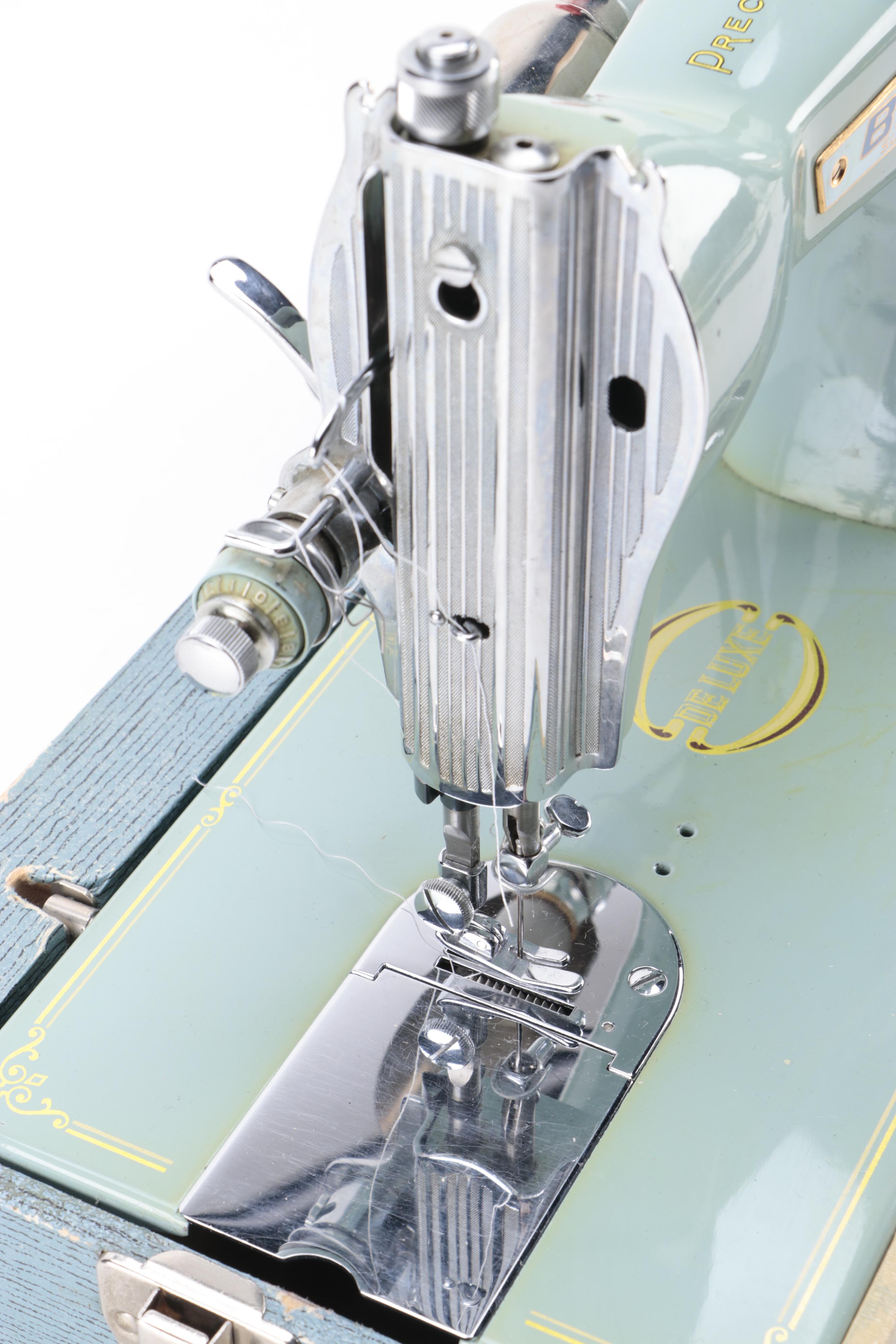 Brant De Luxe Precision Sewing Machine with Accessories, Mid-Late 20th Century