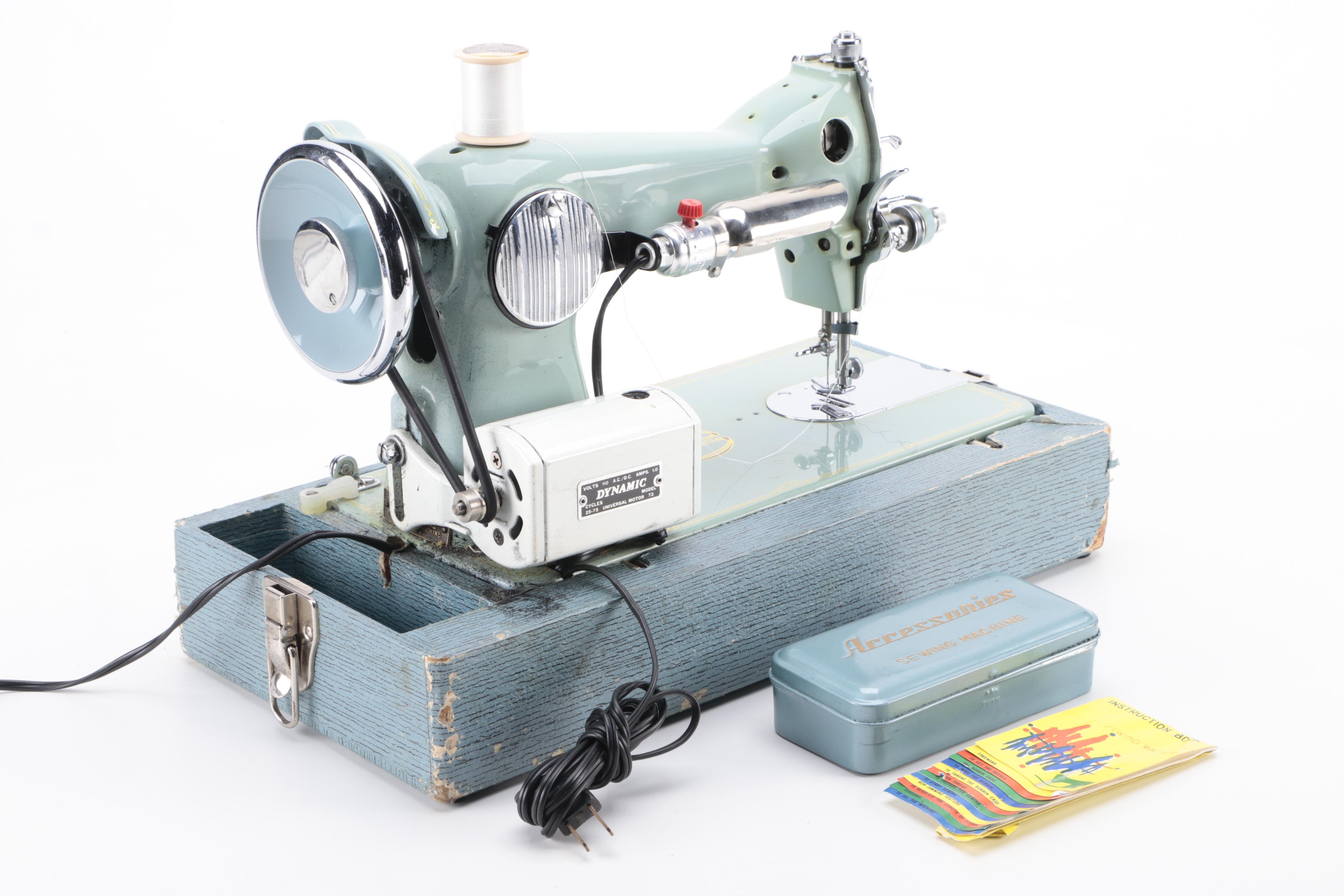 Brant De Luxe Precision Sewing Machine with Accessories, Mid-Late 20th Century