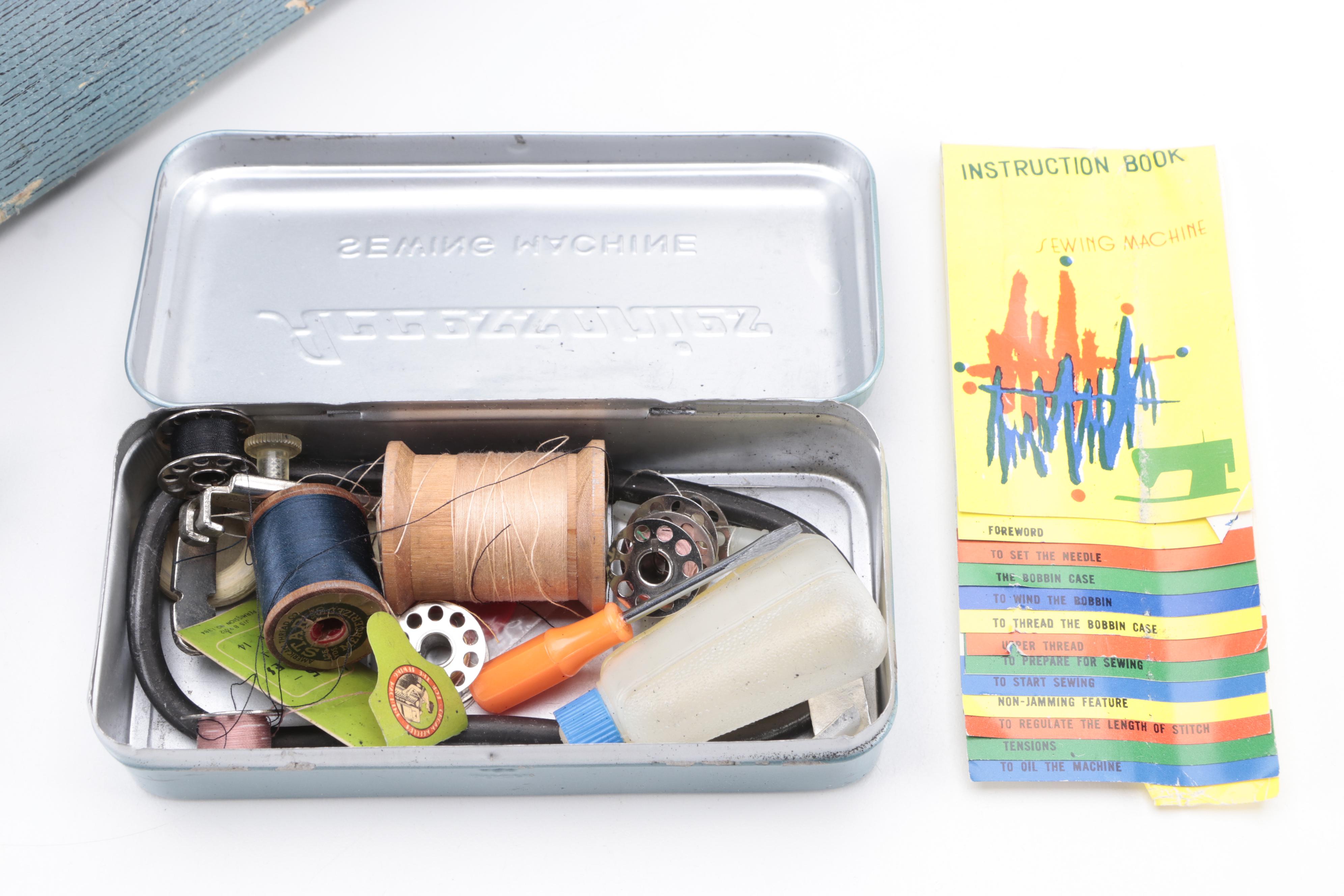 Brant De Luxe Precision Sewing Machine with Accessories, Mid-Late 20th Century