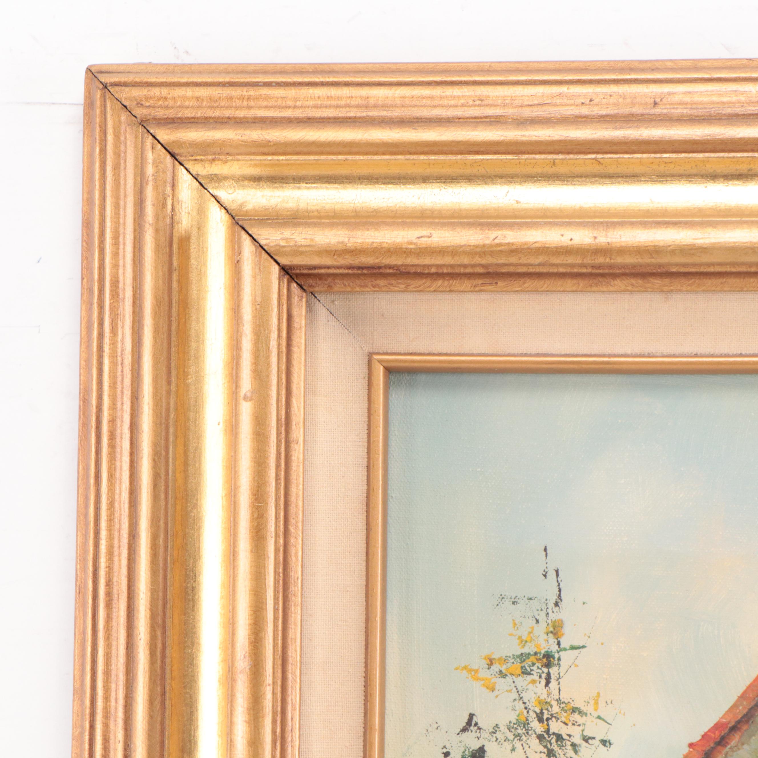 European City Scene Oil Painting