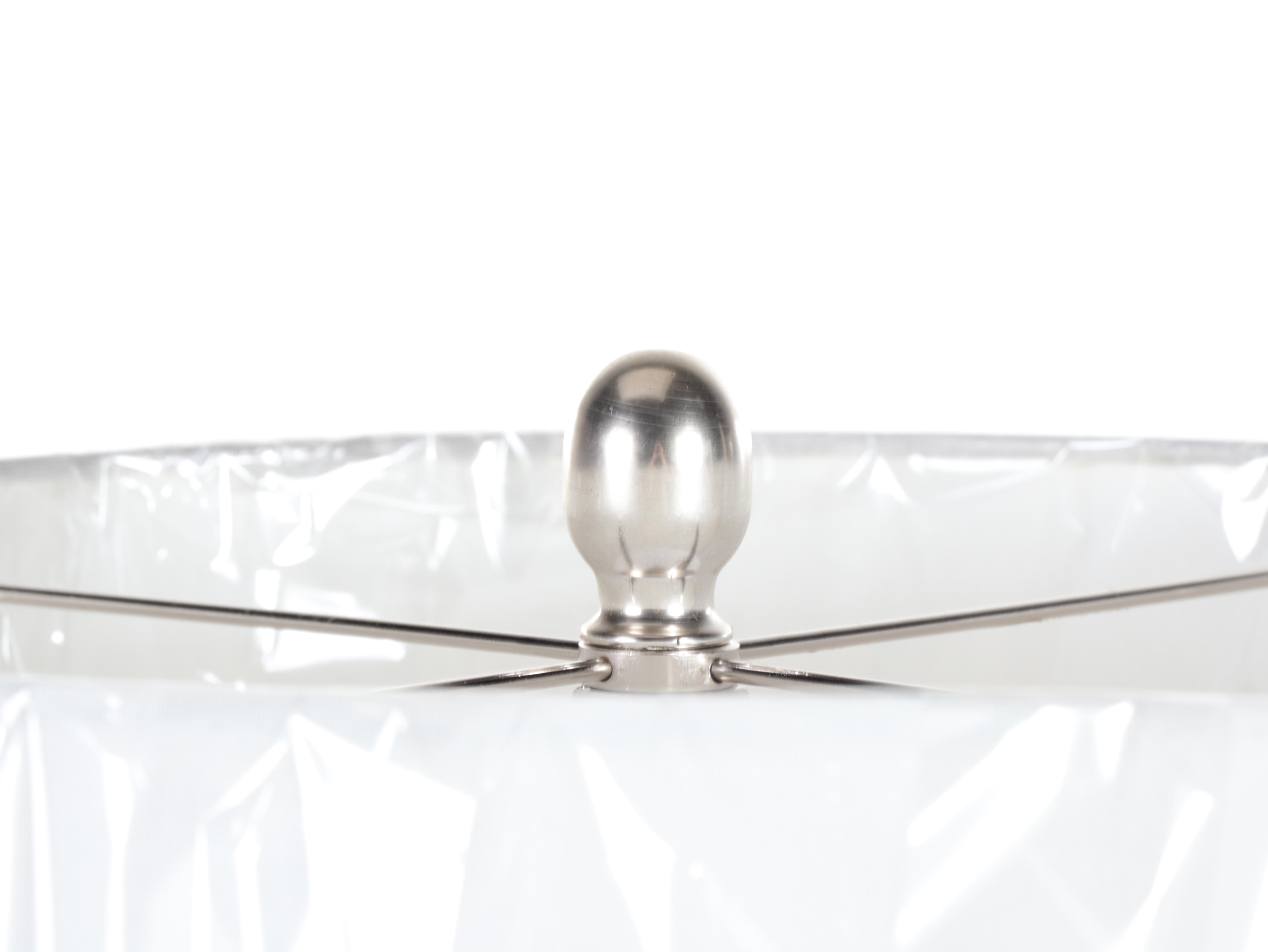 Jonathan Y "Genie" Glass Lamp With Drum Shade, Contemporary