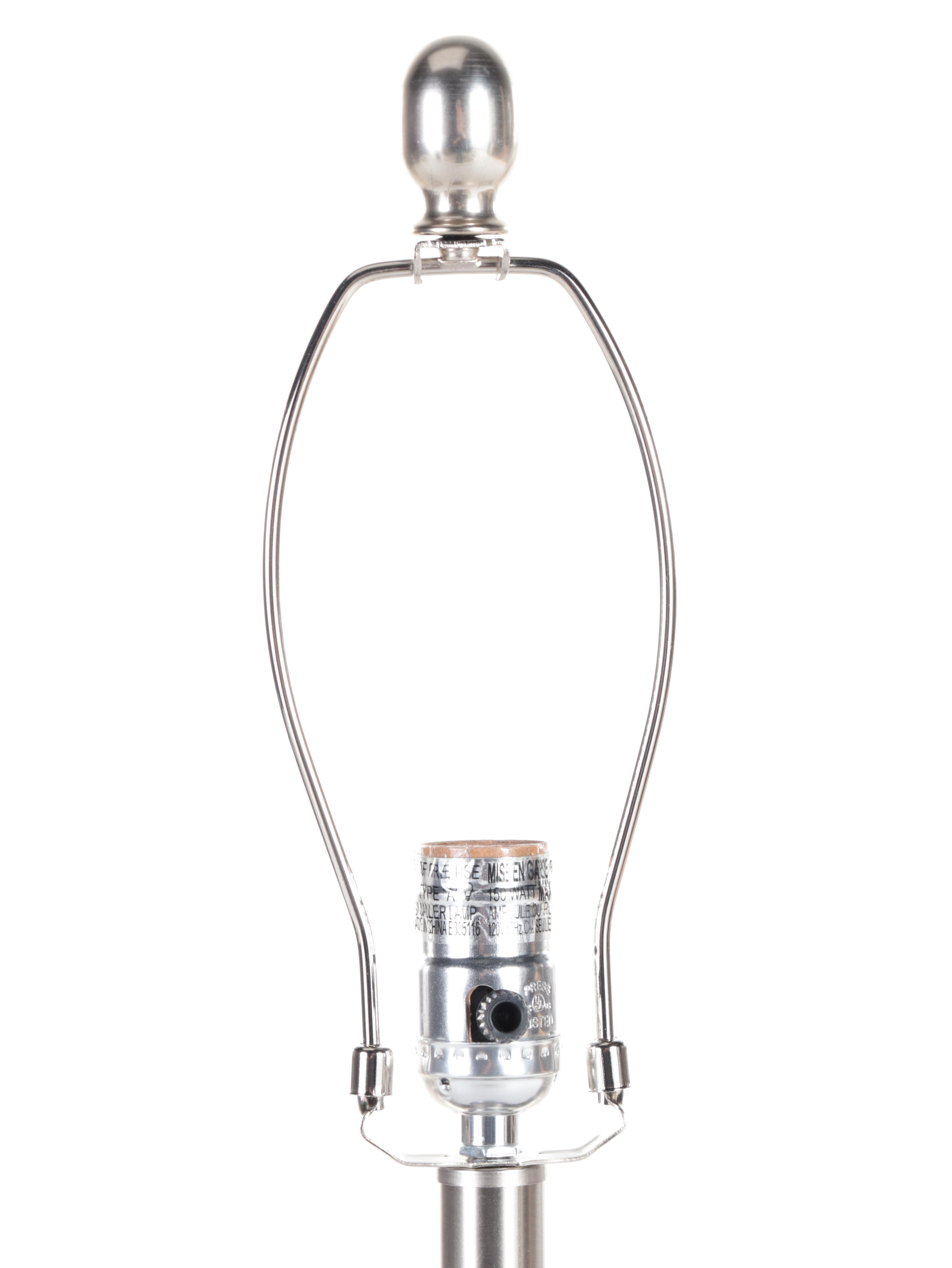 Jonathan Y "Genie" Glass Lamp With Drum Shade, Contemporary