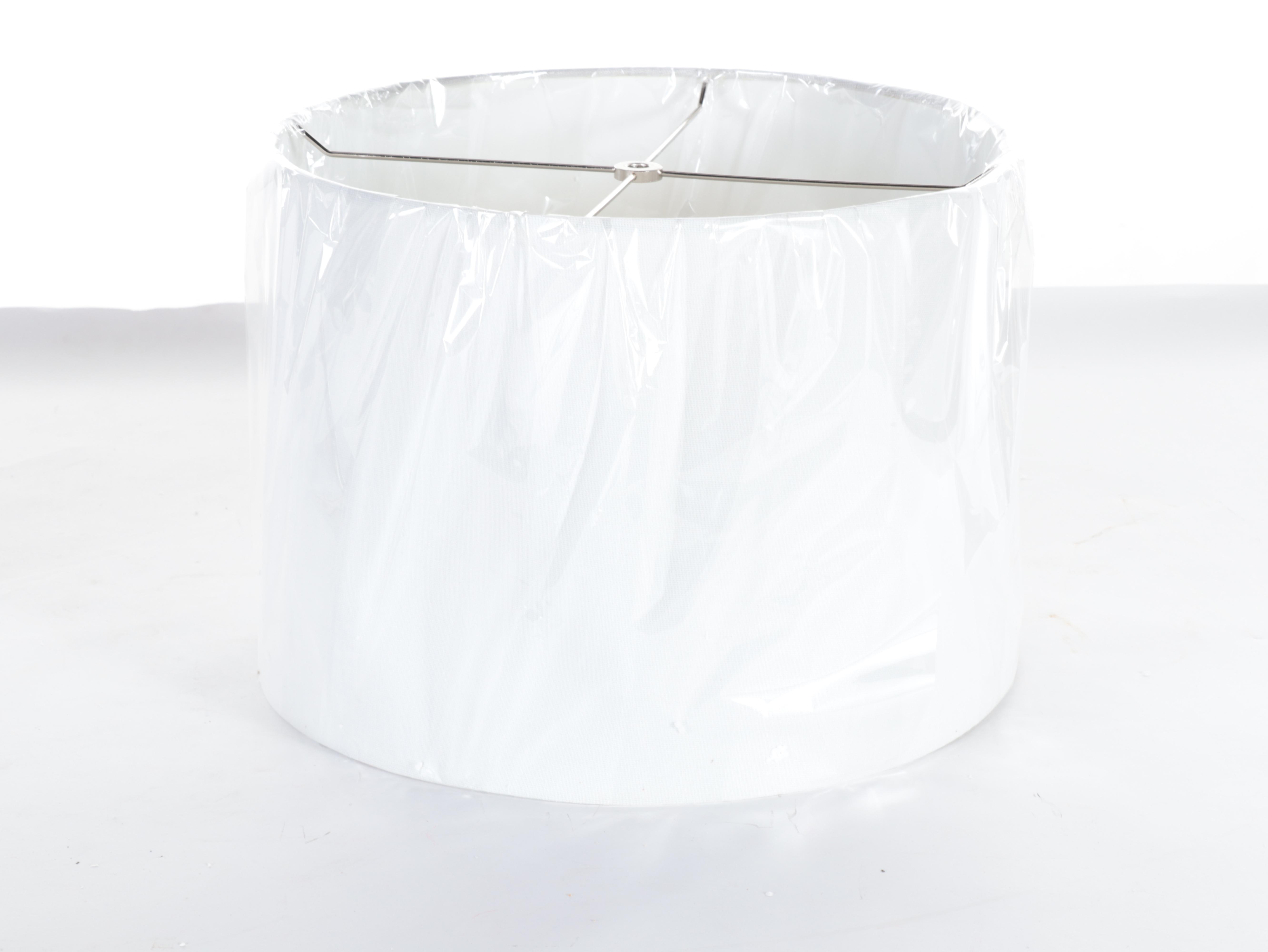 Jonathan Y "Genie" Glass Lamp With Drum Shade, Contemporary