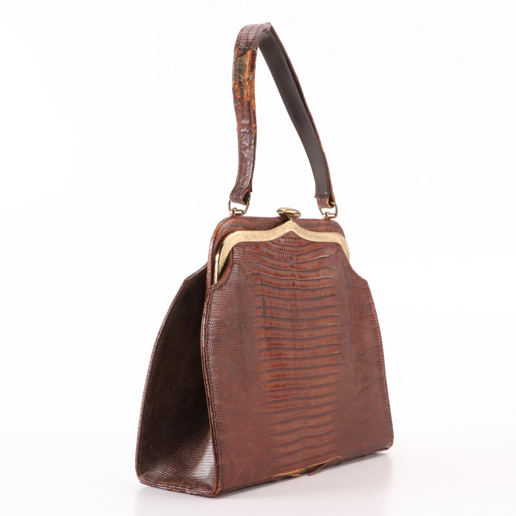 Ostrich and Lizard Skin Handbags