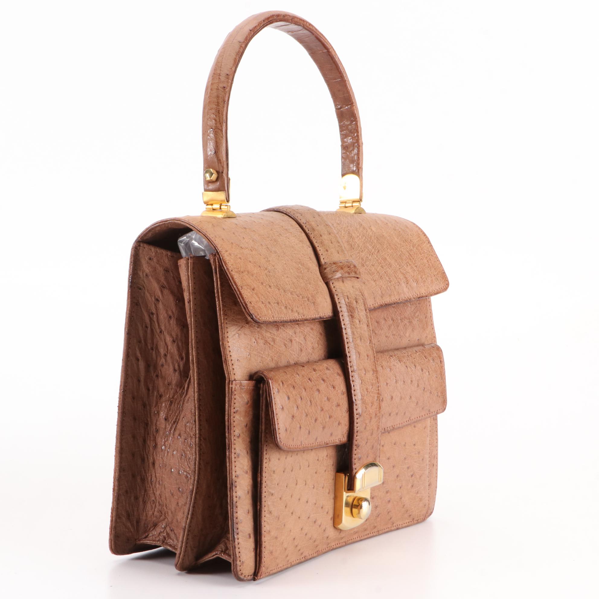 Ostrich and Lizard Skin Handbags