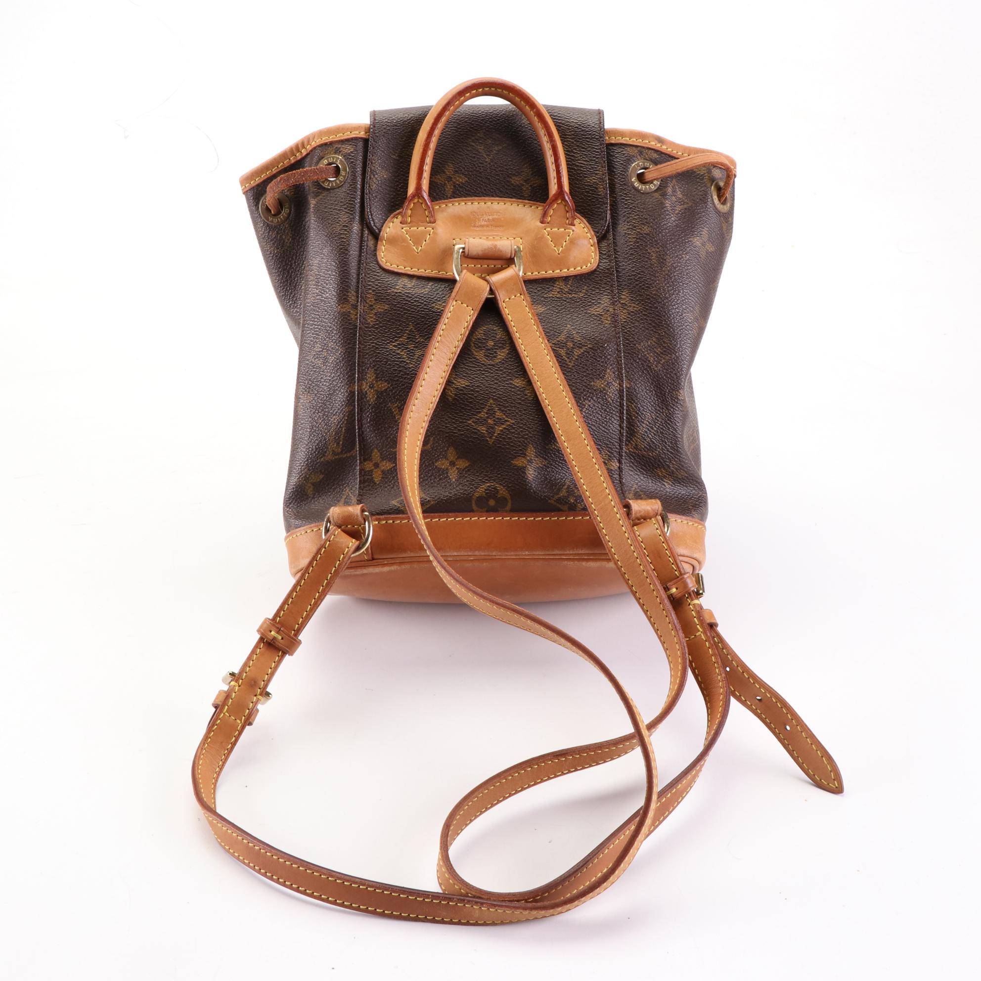 Louis Vuitton Montsouris PM Backpack in Monogram Canvas and Leather
