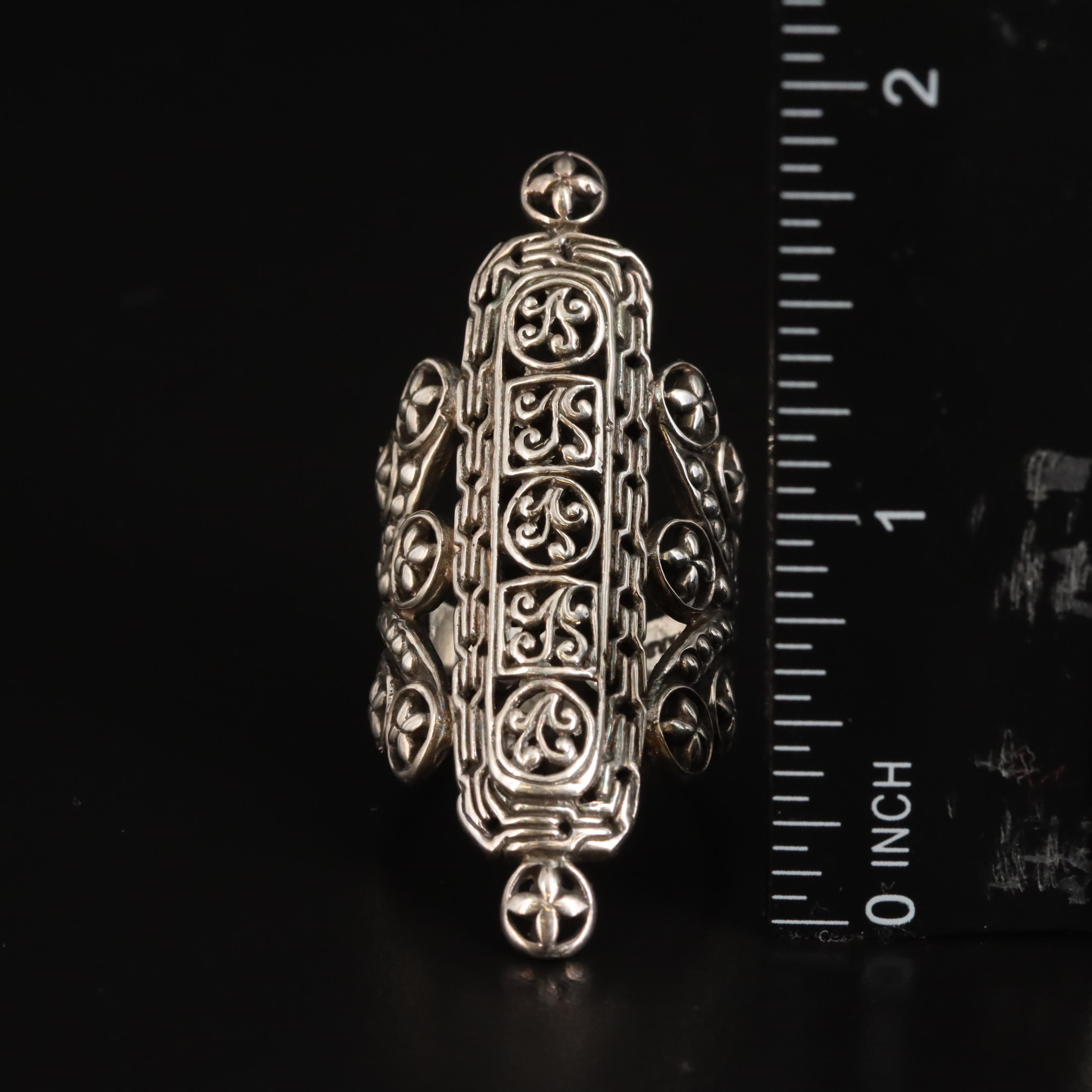 Sarda Sterling Shield and Mother-of-Pearl Butterfly Rings