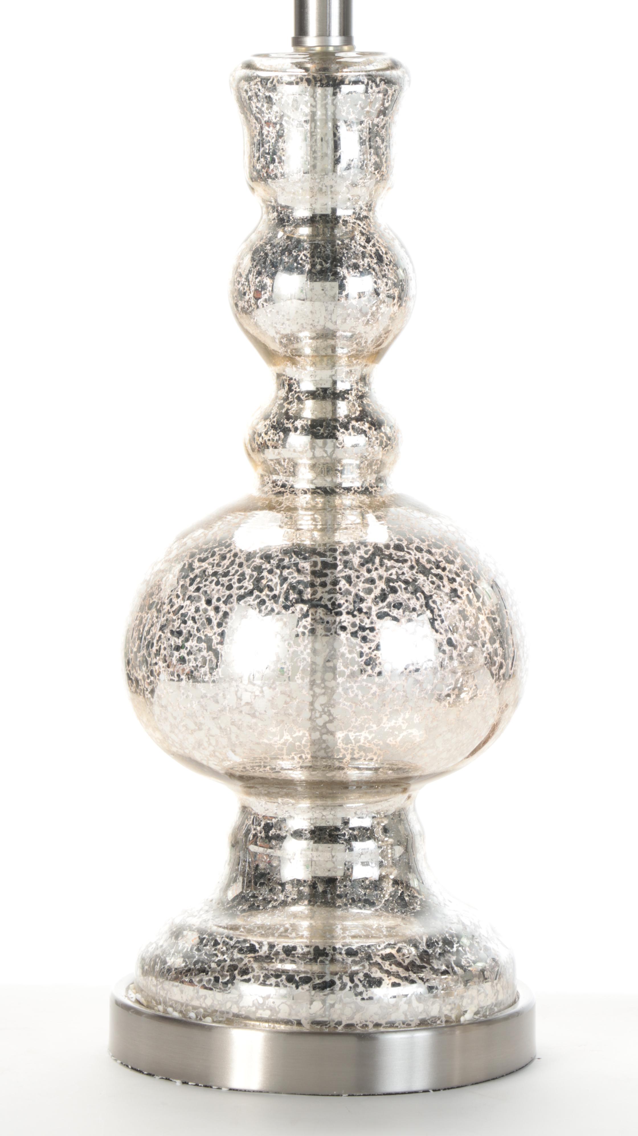 Pair of Decor Therapy Mercury Glass 3-Way Table Lamps