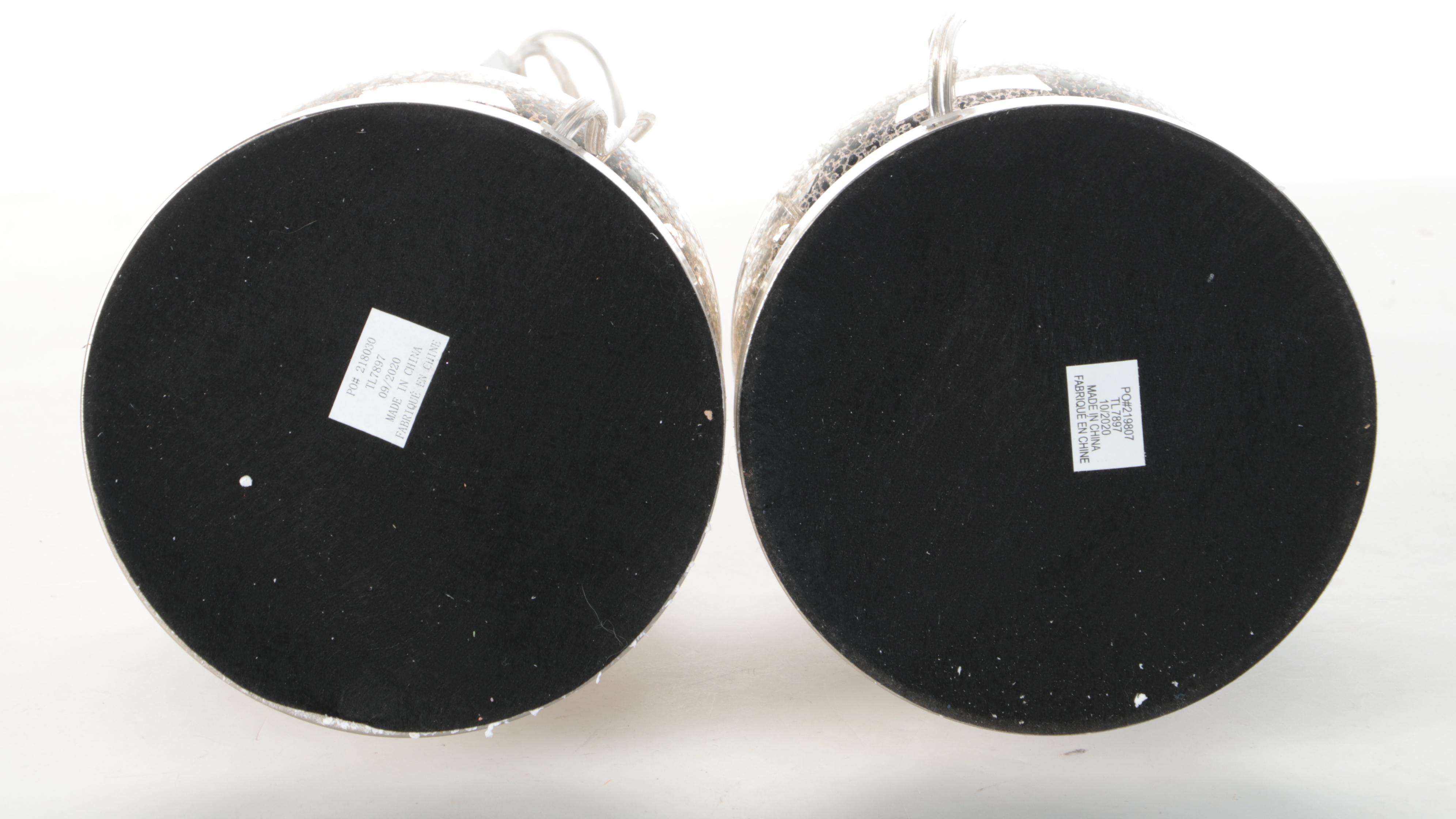 Pair of Decor Therapy Mercury Glass 3-Way Table Lamps