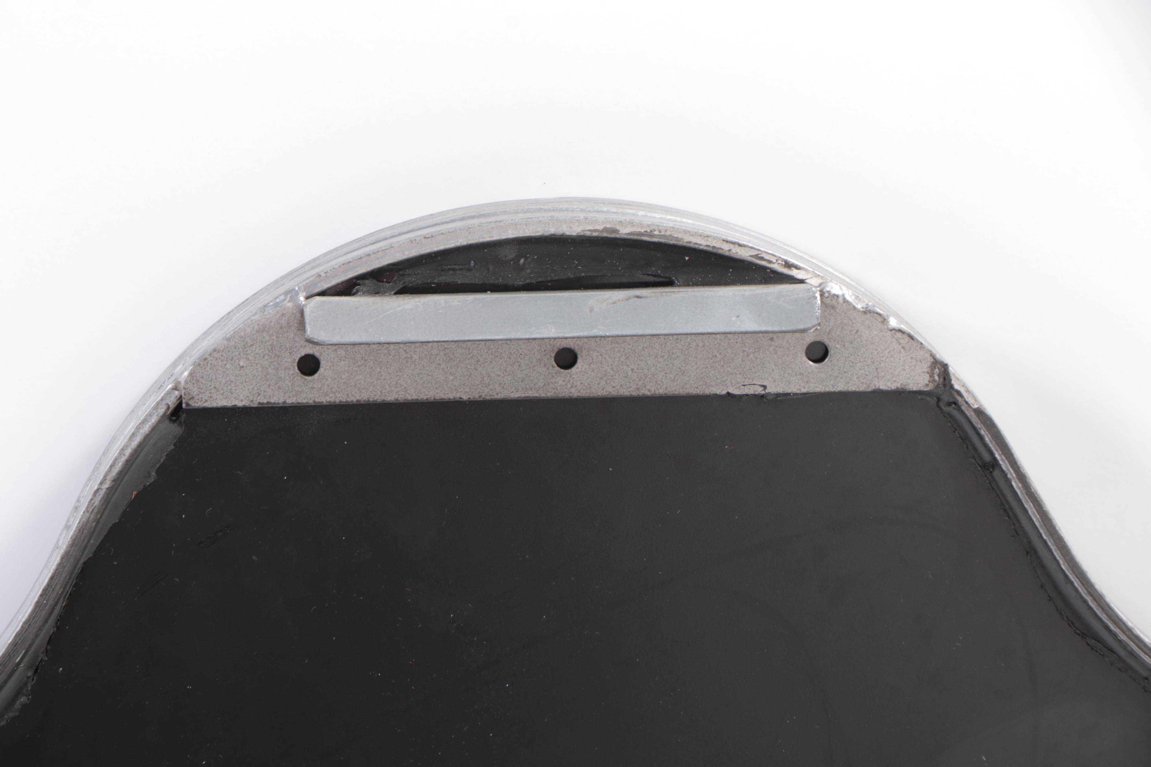 Antiqued Silver Metal Framed Oval Wall Mirror