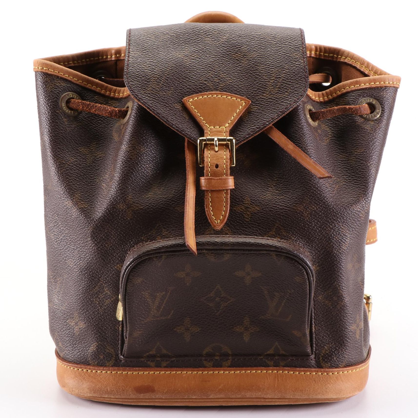 Louis Vuitton Montsouris PM Backpack in Monogram Canvas and Leather