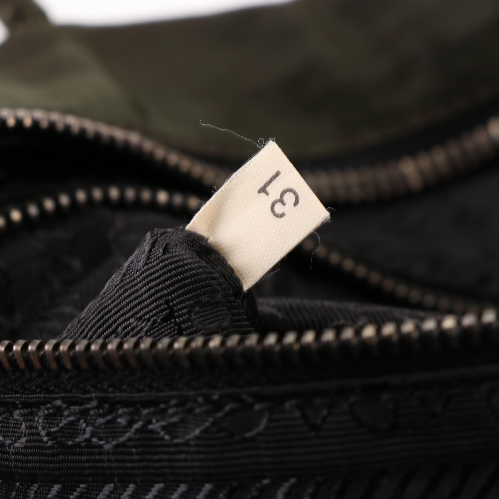 Prada Small Tote in Nylon Gabardine and Black Leather