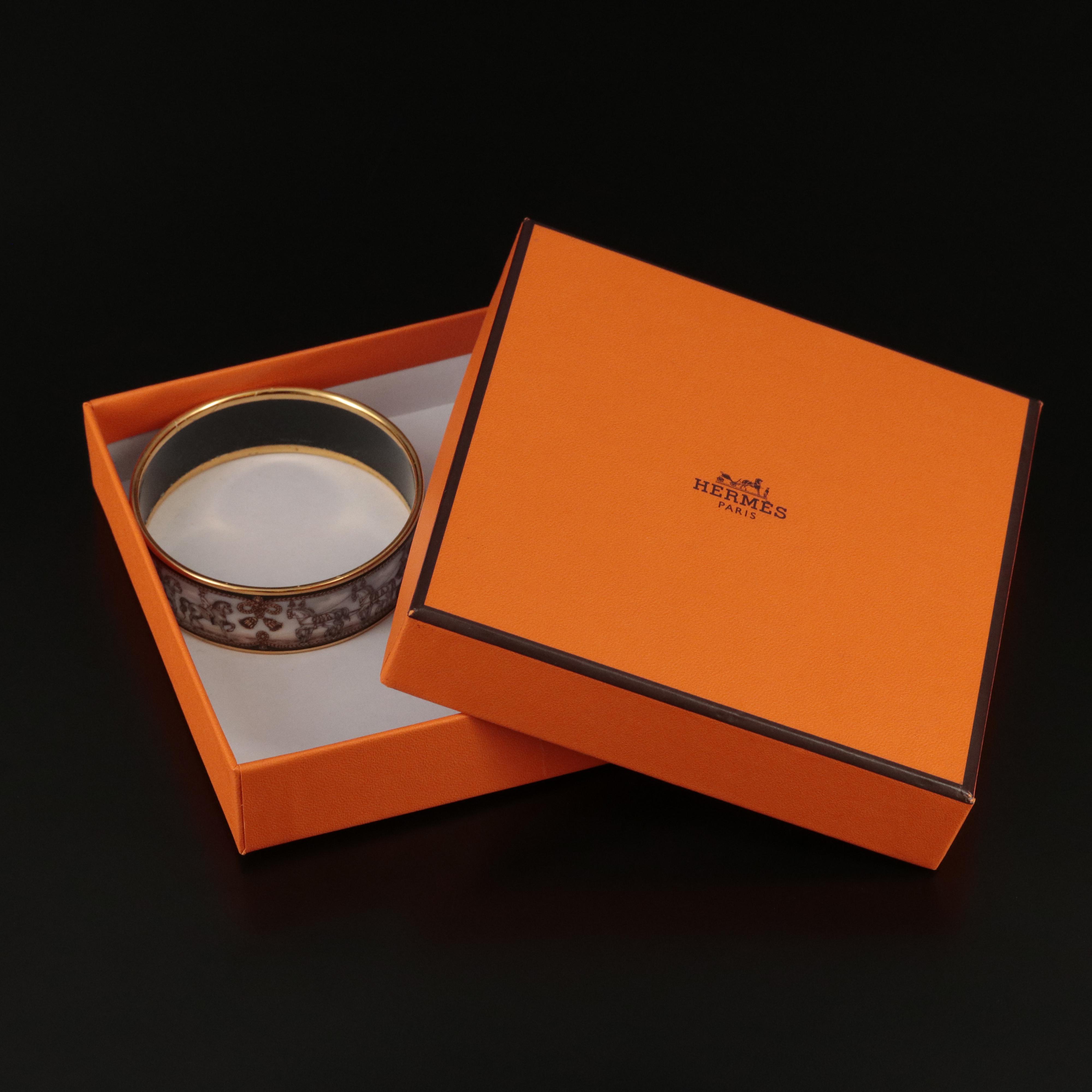 Hermès Wide Horse and Carriage Bangle