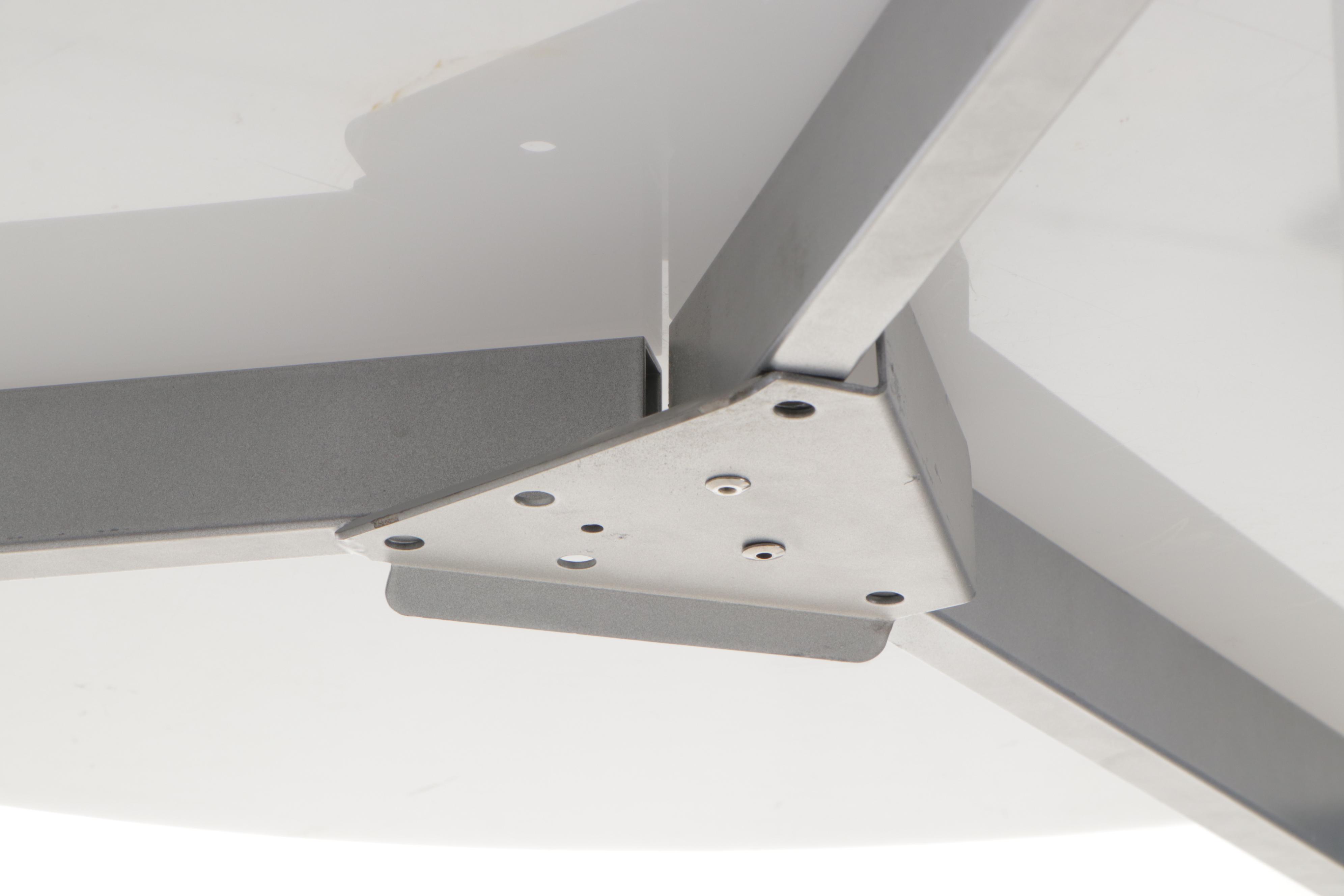 Pair of Metal and Acrylic Four-Tier Display Towers