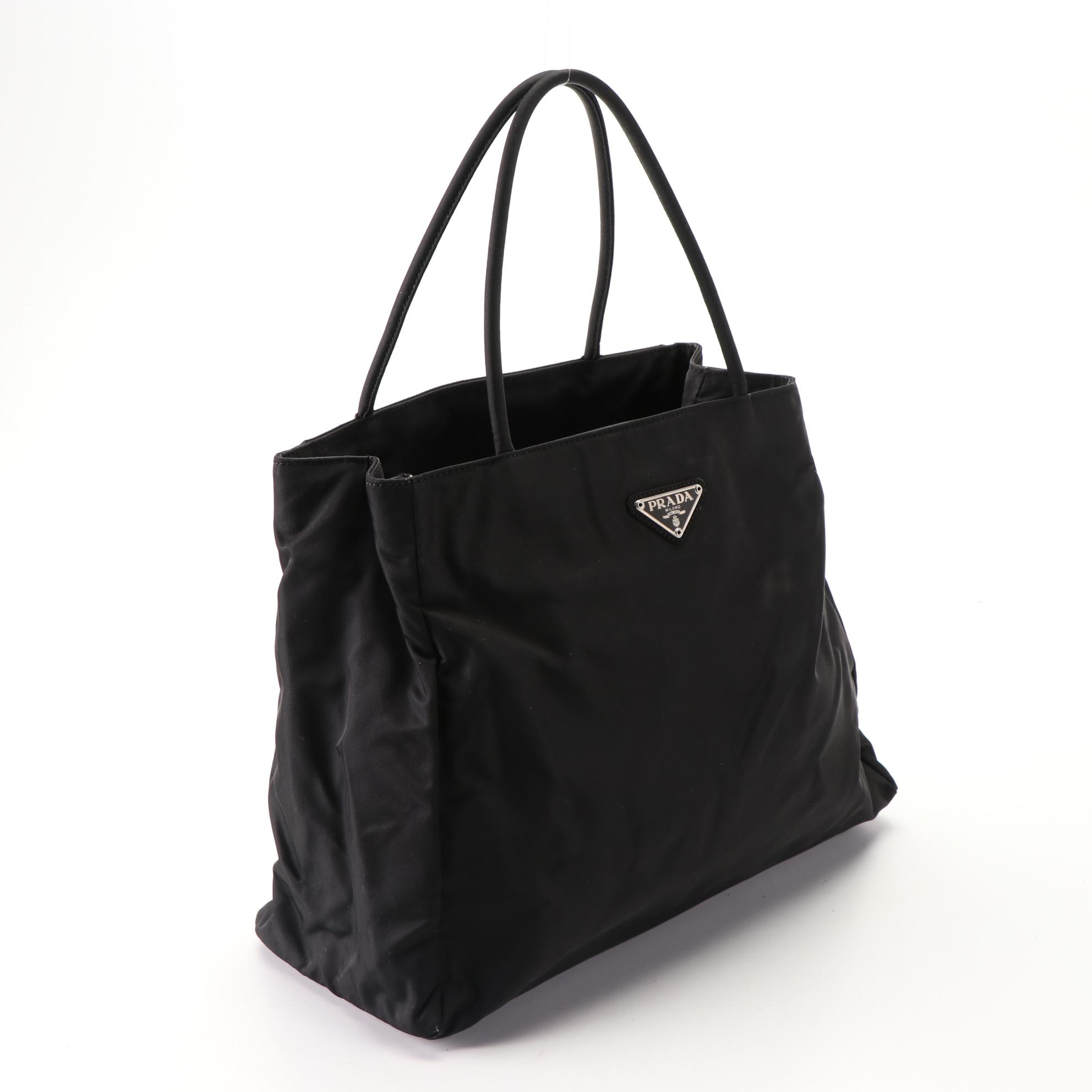 Prada Small Tote in Black Nylon Gabardine