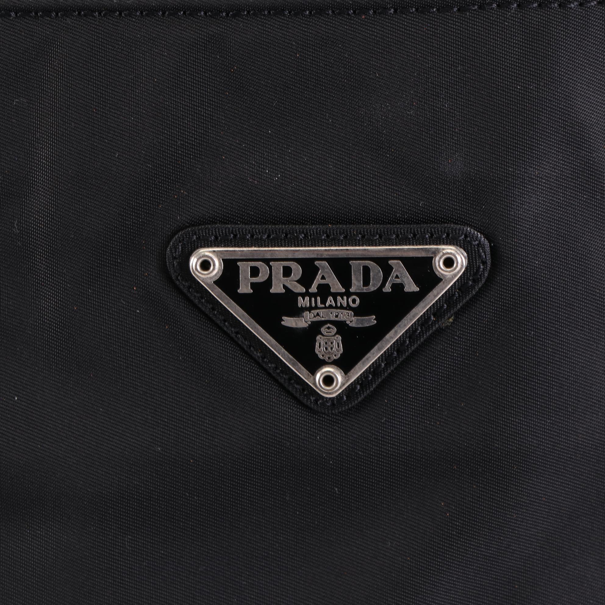 Prada Small Tote in Black Nylon Gabardine