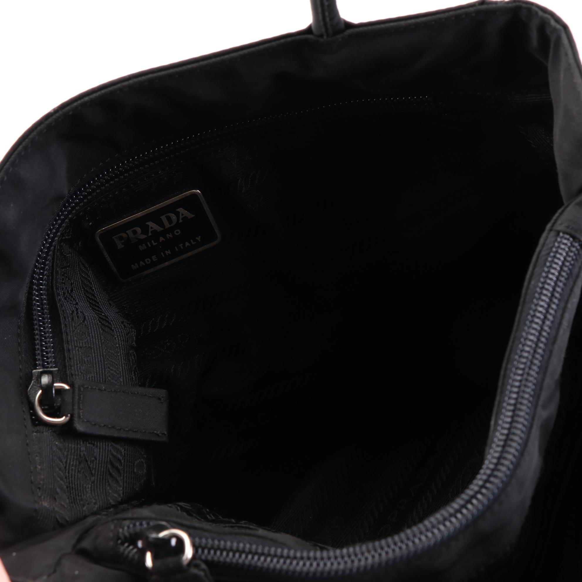 Prada Small Tote in Black Nylon Gabardine