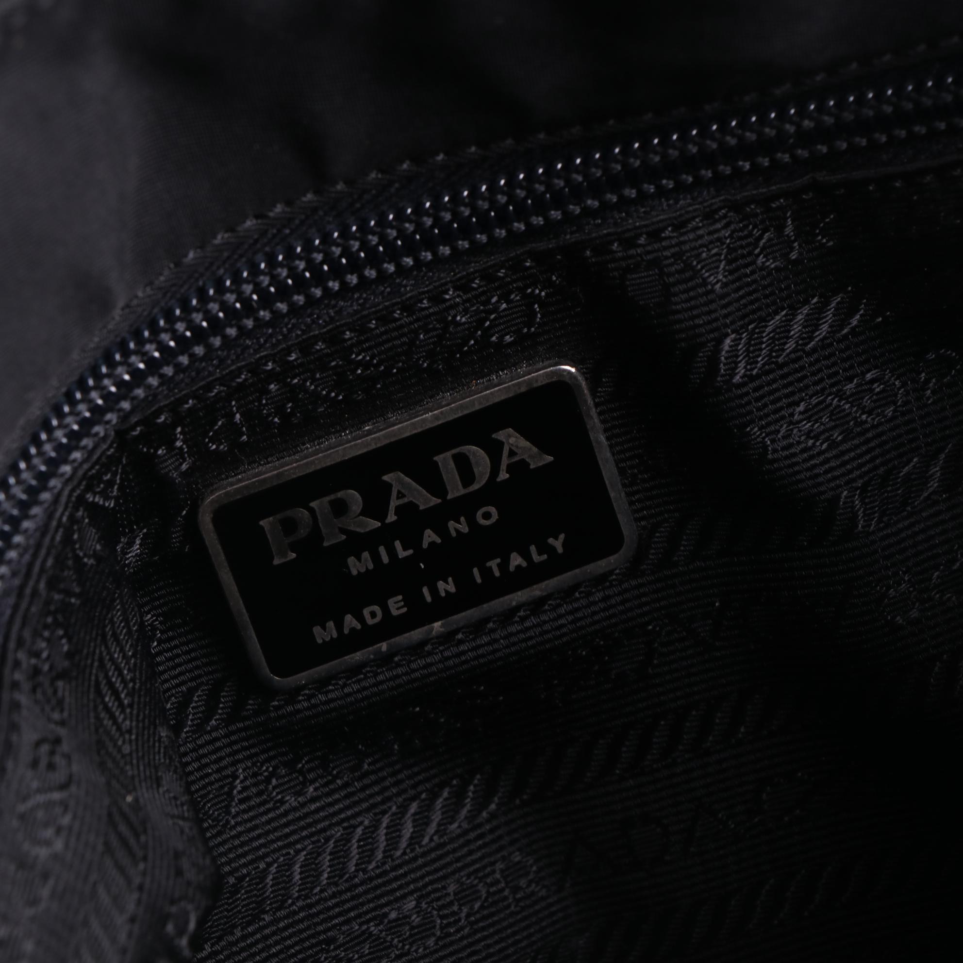 Prada Small Tote in Black Nylon Gabardine