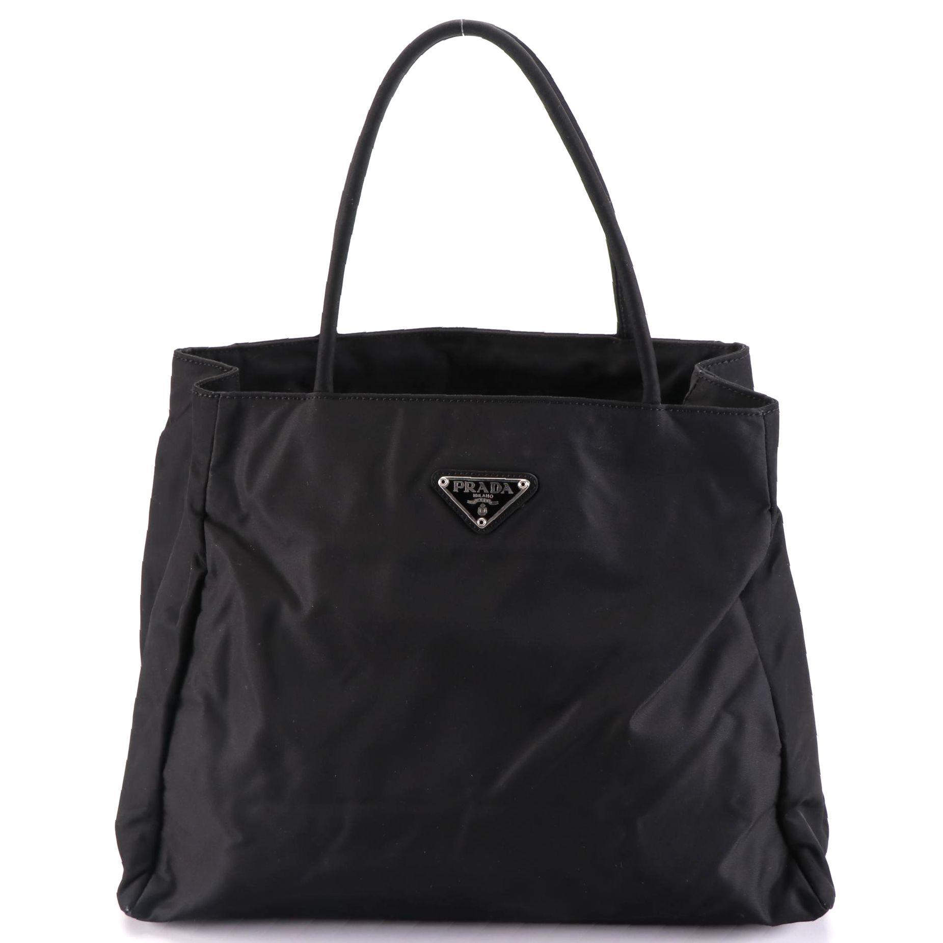 Prada Small Tote in Black Nylon Gabardine