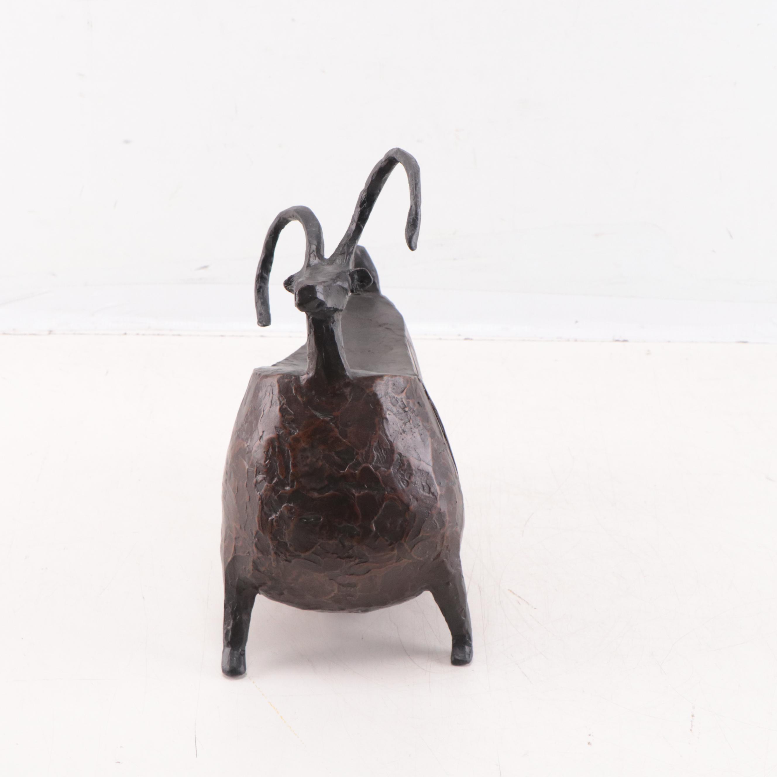 Jill Shwaiko Bronze Sculpture "Dancing Sheep"