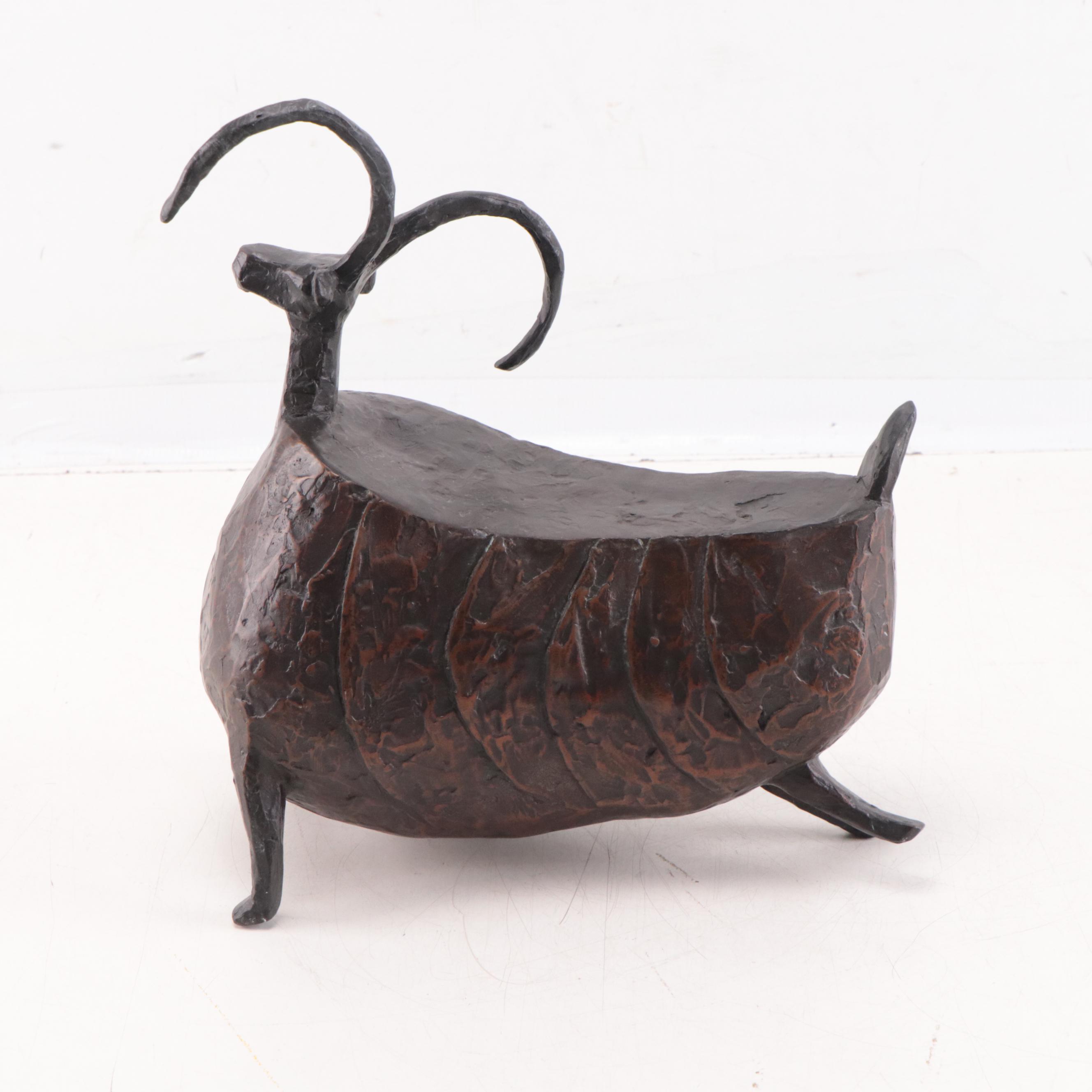 Jill Shwaiko Bronze Sculpture "Dancing Sheep"
