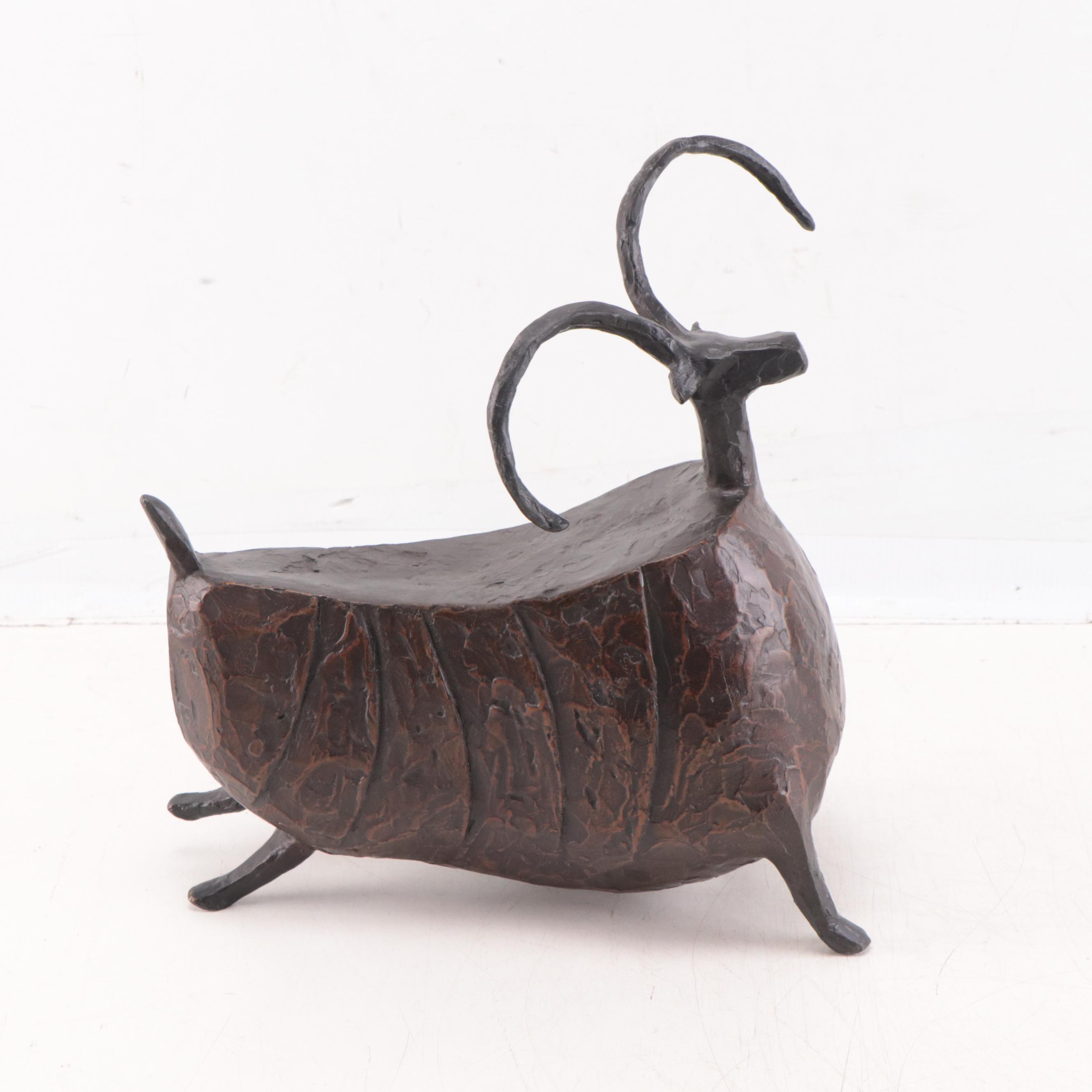 Jill Shwaiko Bronze Sculpture "Dancing Sheep"
