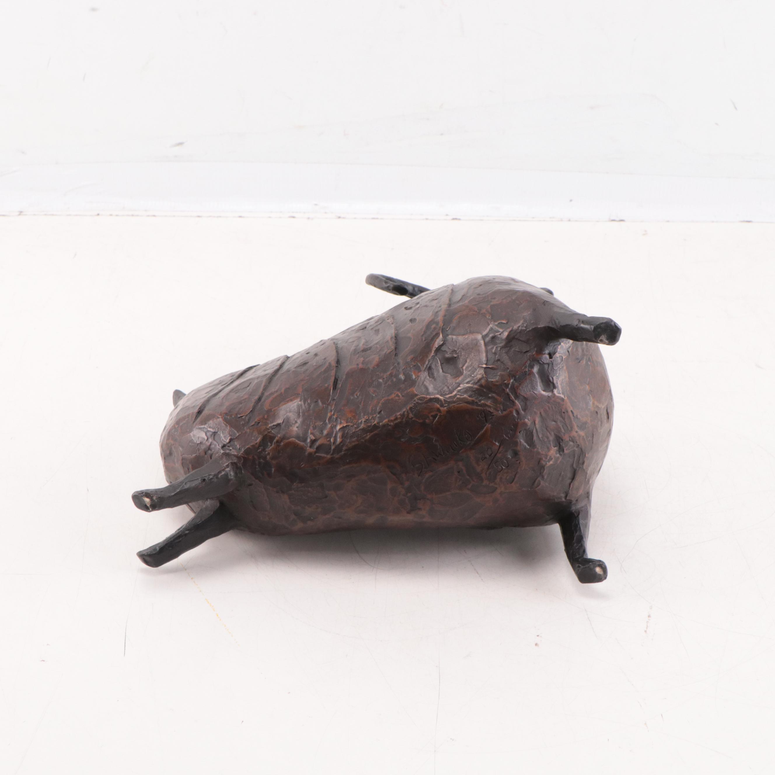 Jill Shwaiko Bronze Sculpture "Dancing Sheep"