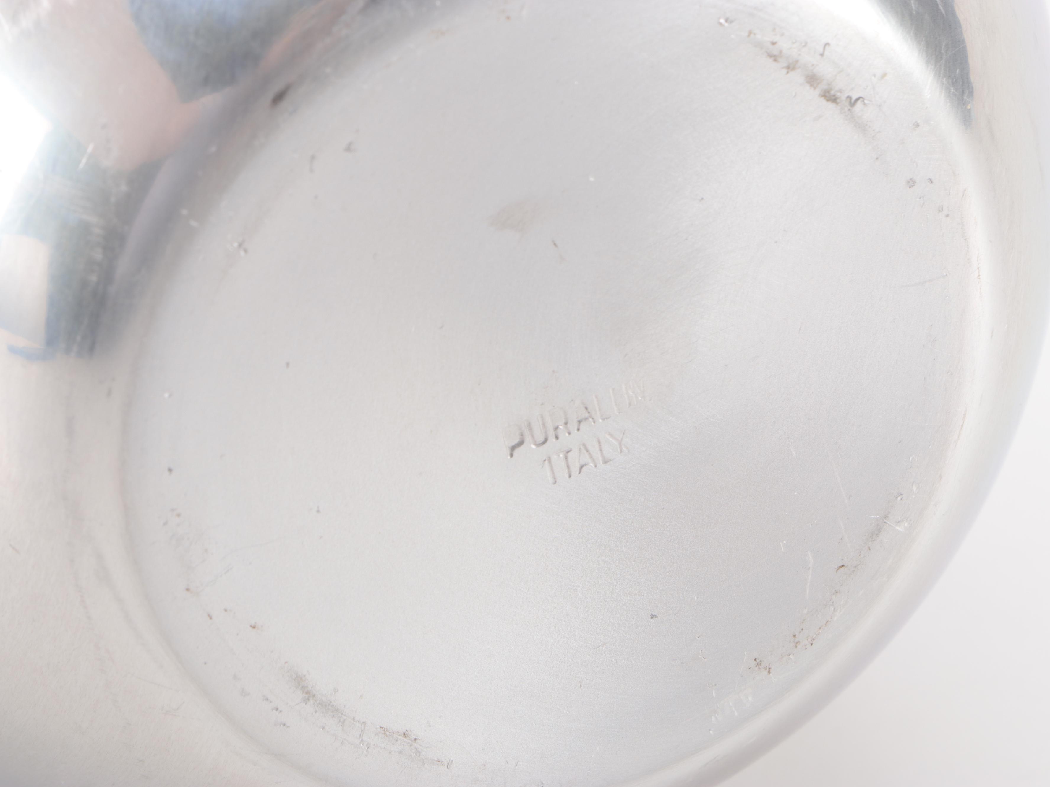 Puralum Italian Aluminum Water Pitcher, Mid-20th Century