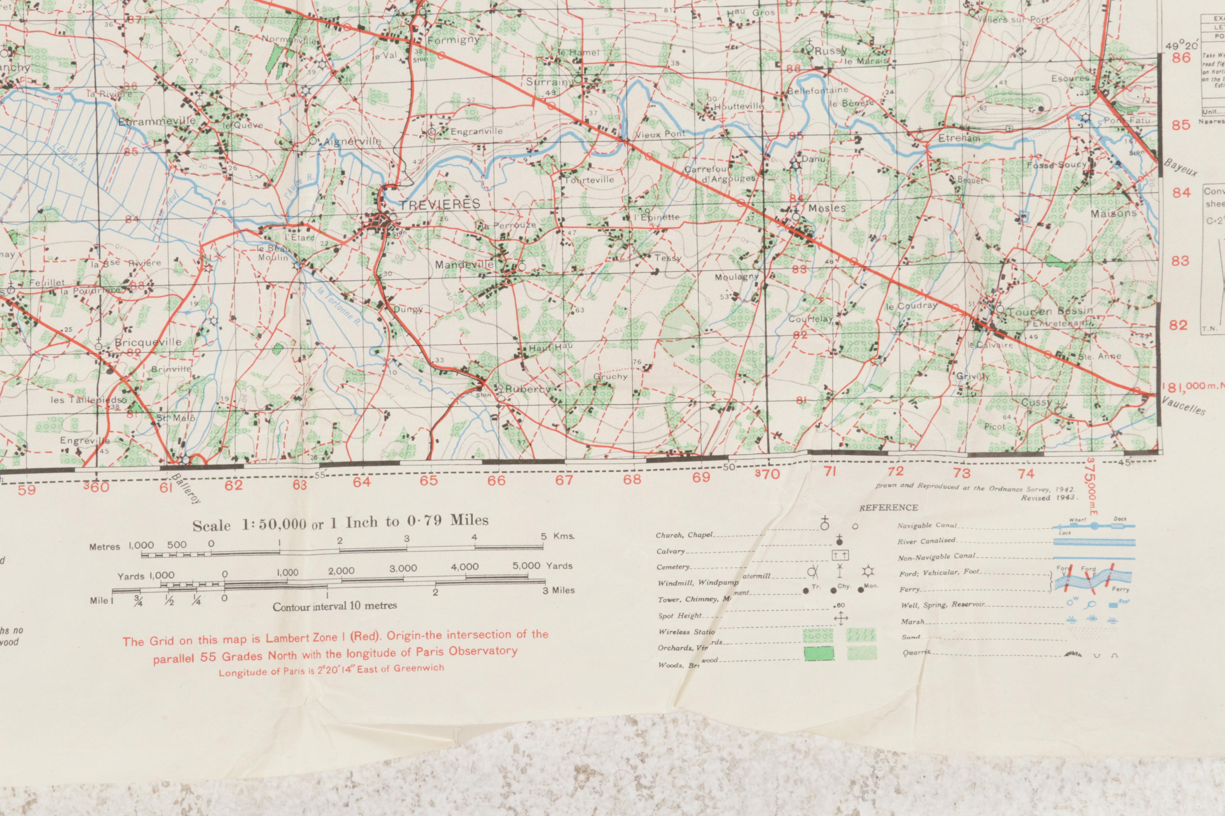 US War Office and Other World War 2 Era Maps of France, circa 1944