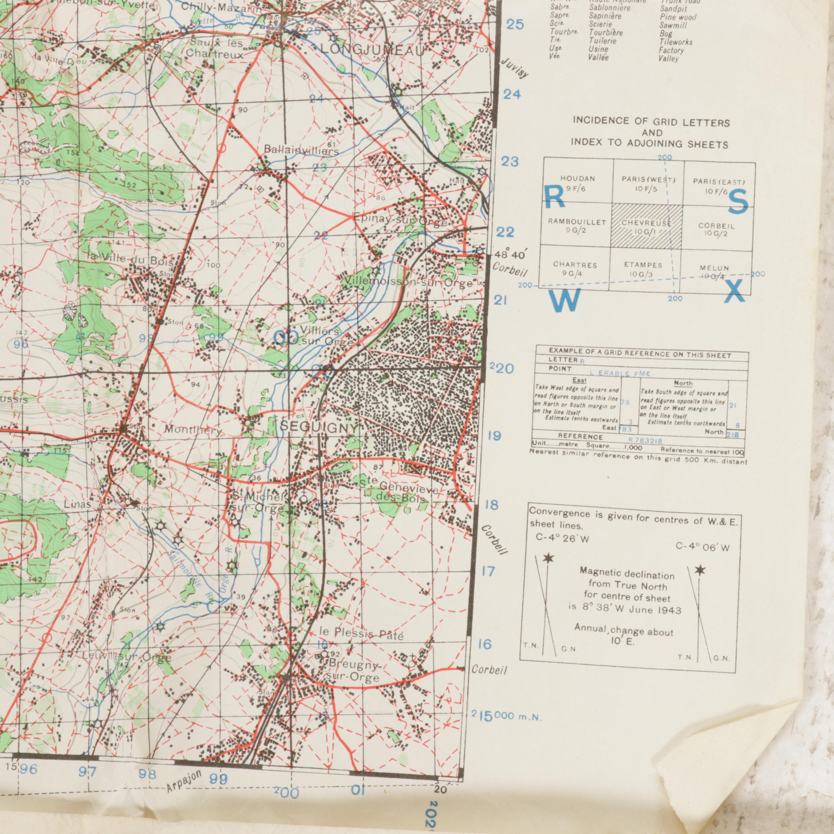 US War Office and Other World War 2 Era Maps of France, circa 1944