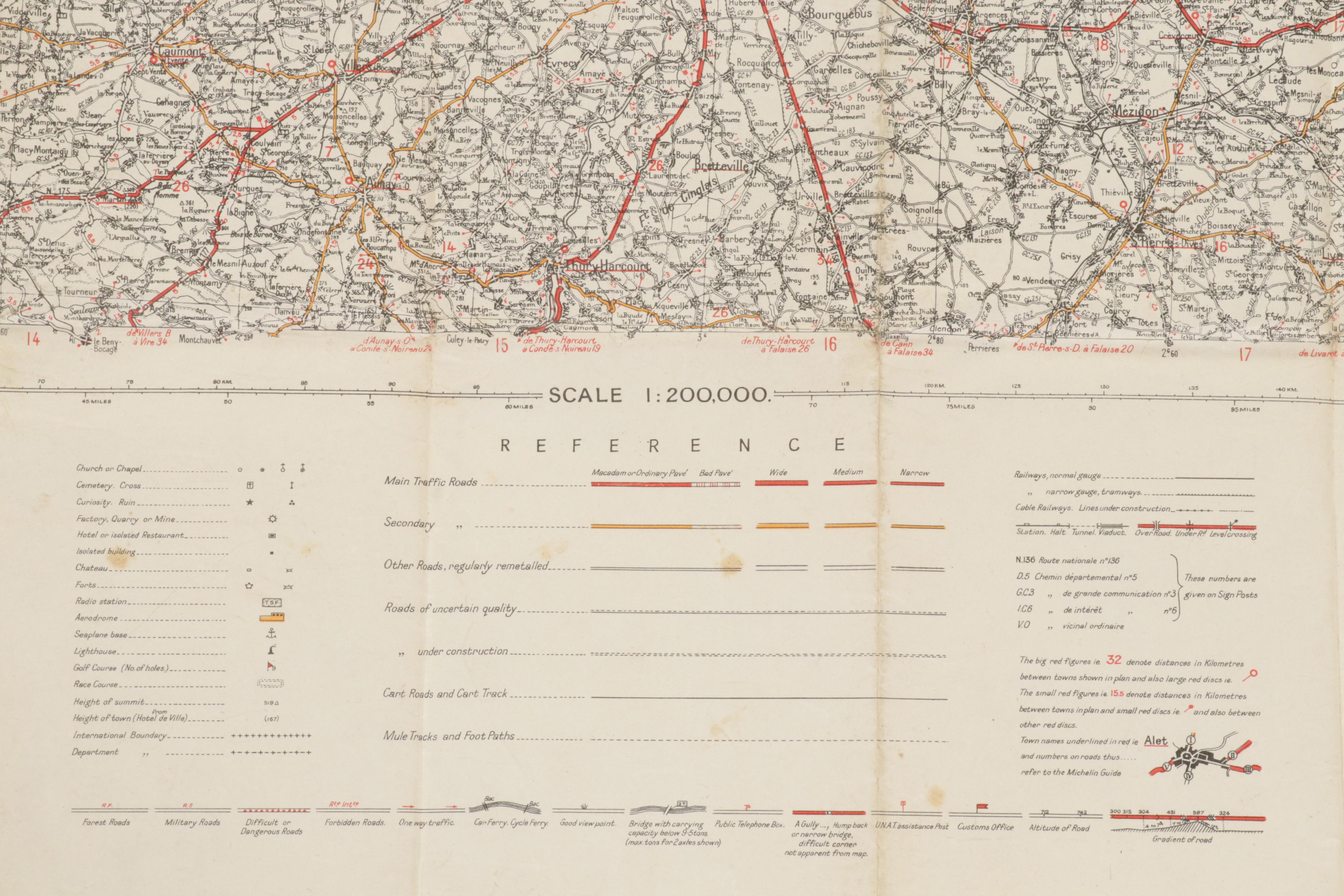 US War Office and Other World War 2 Era Maps of France, circa 1944