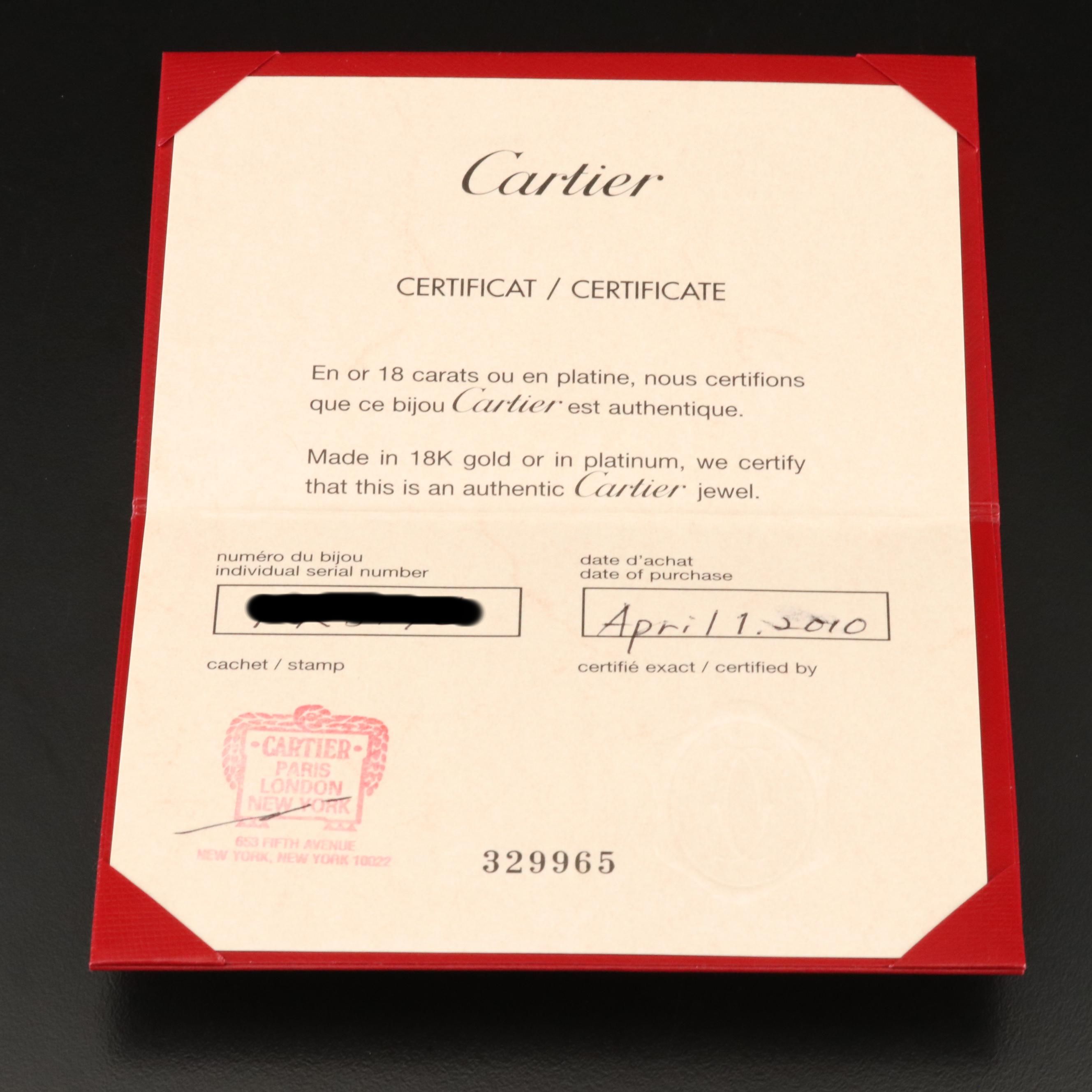 Cartier "Love" 18K 0.25 CTW Diamond Band