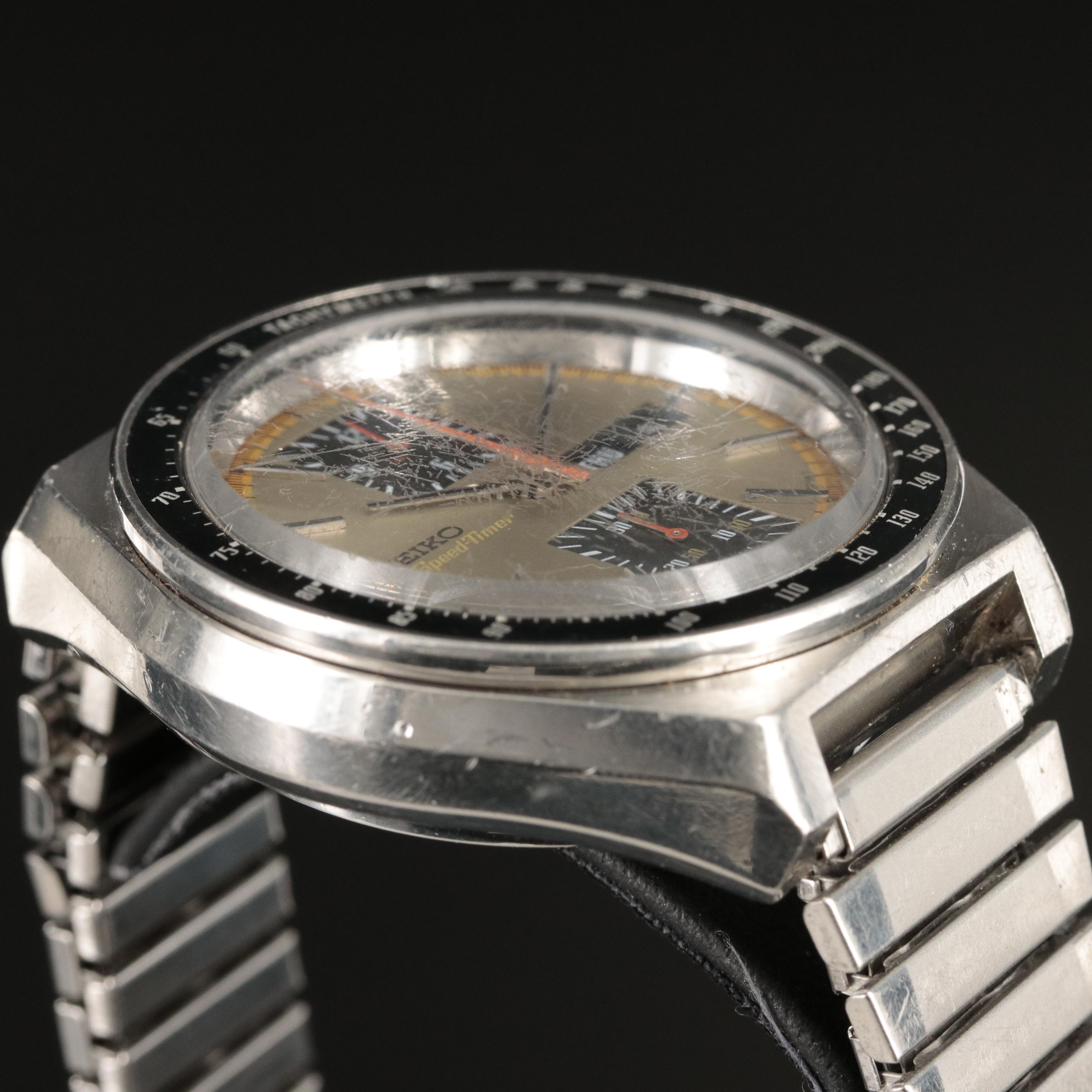 Vintage Seiko Speed - Timer Stainless Steel Chronograph Watch