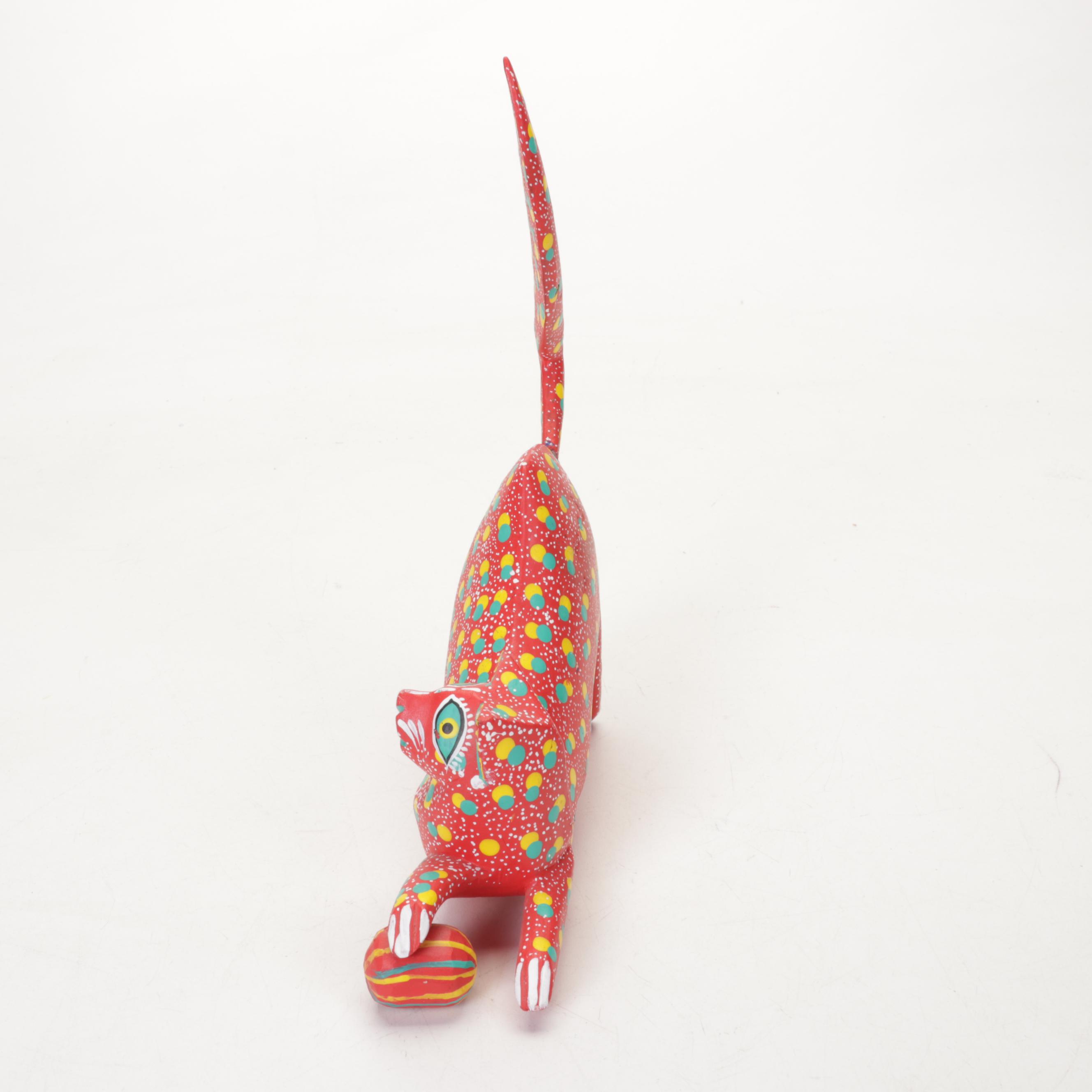Mexican Alebrijes Folk Art Hand-Painted Carved Wood Figurines