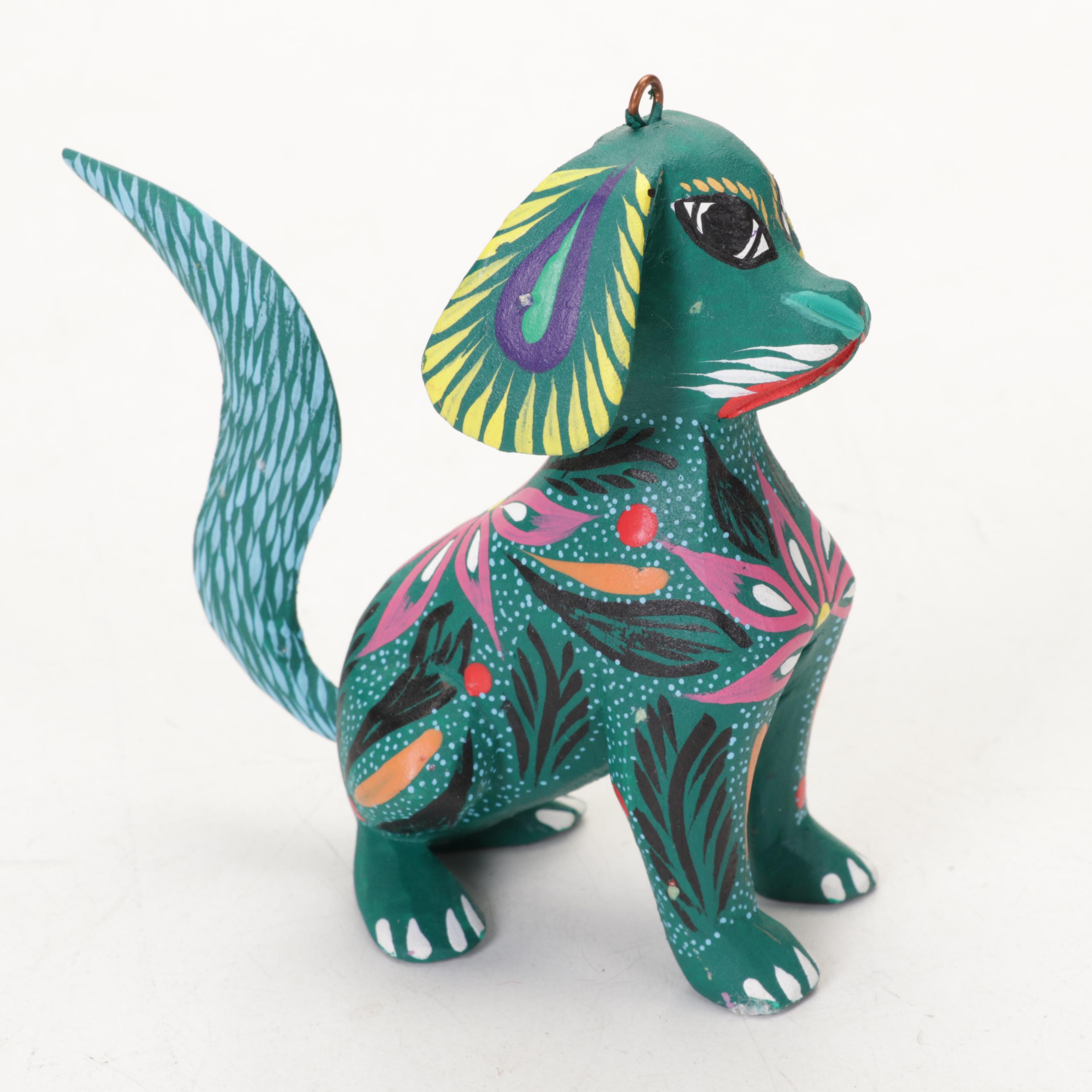 Mexican Alebrijes Folk Art Hand-Painted Carved Wood Figurines