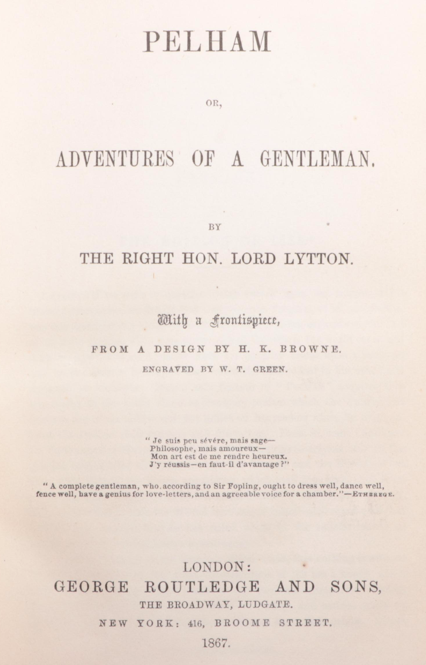 "The Novels of Edward Bulwer-Lytton" Twenty-Three Volume Set, 1867