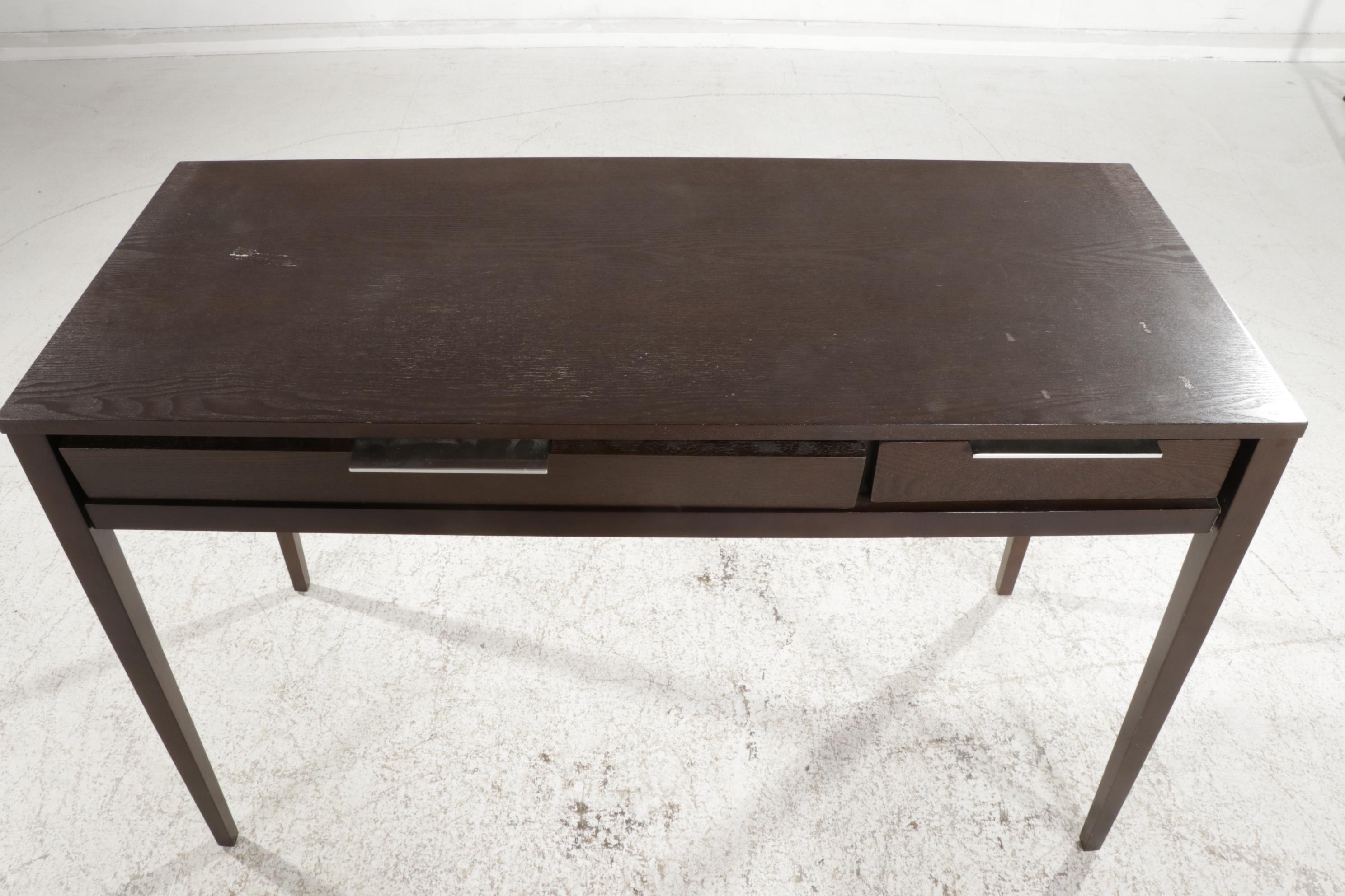 Contemporary Wood-Grained Laminate Computer Desk