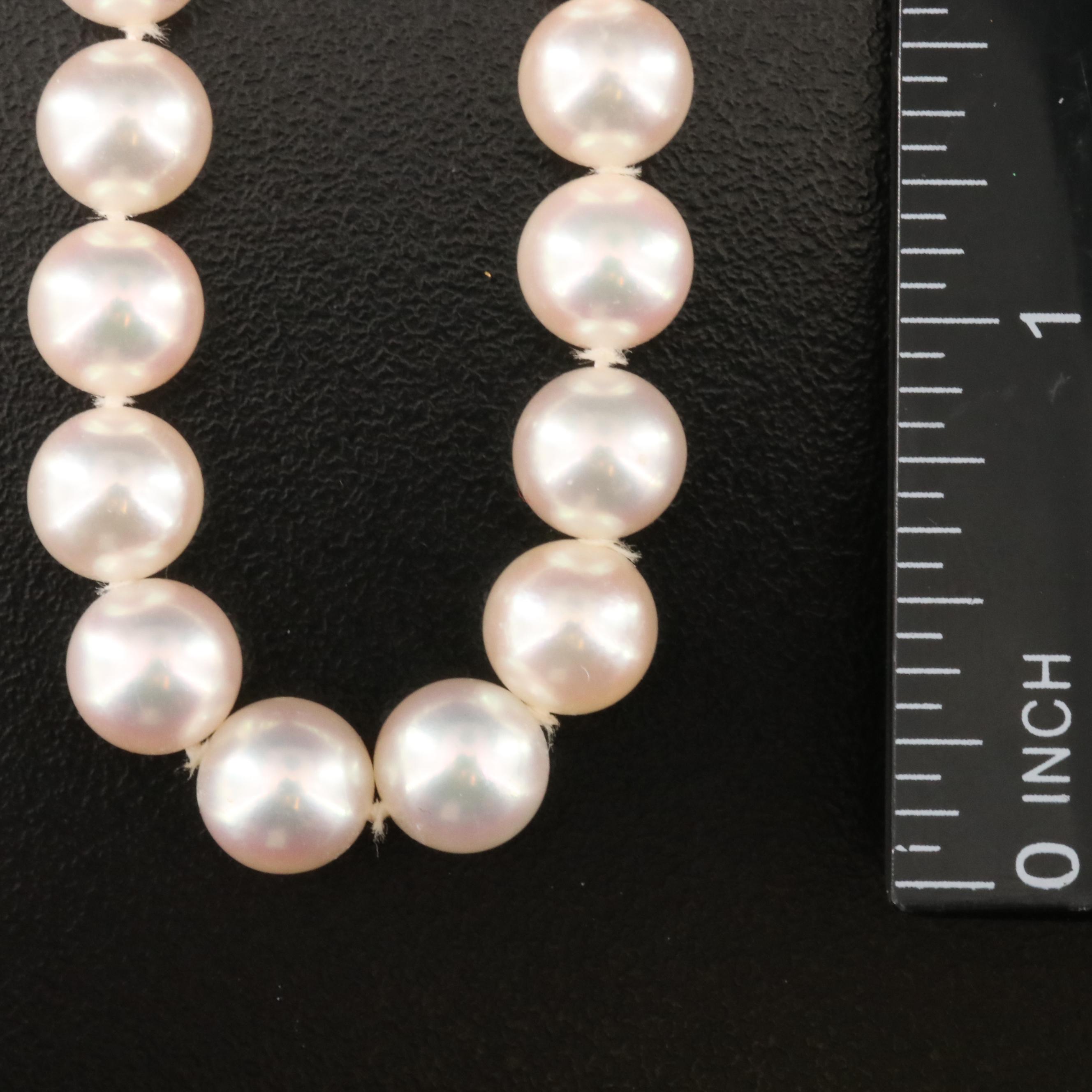 Mikimoto Pearl Necklace with 18K Clasp