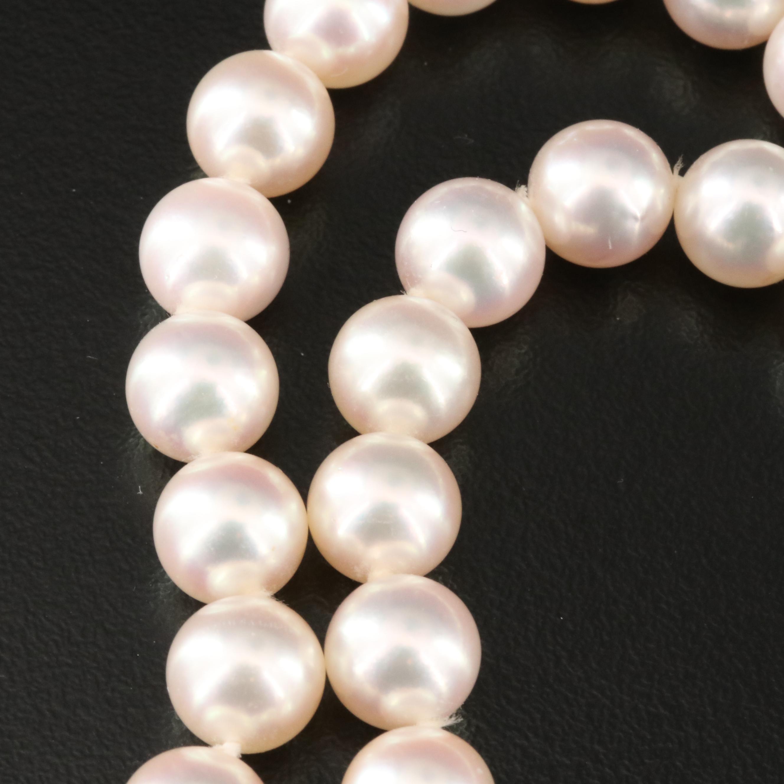 Mikimoto Pearl Necklace with 18K Clasp