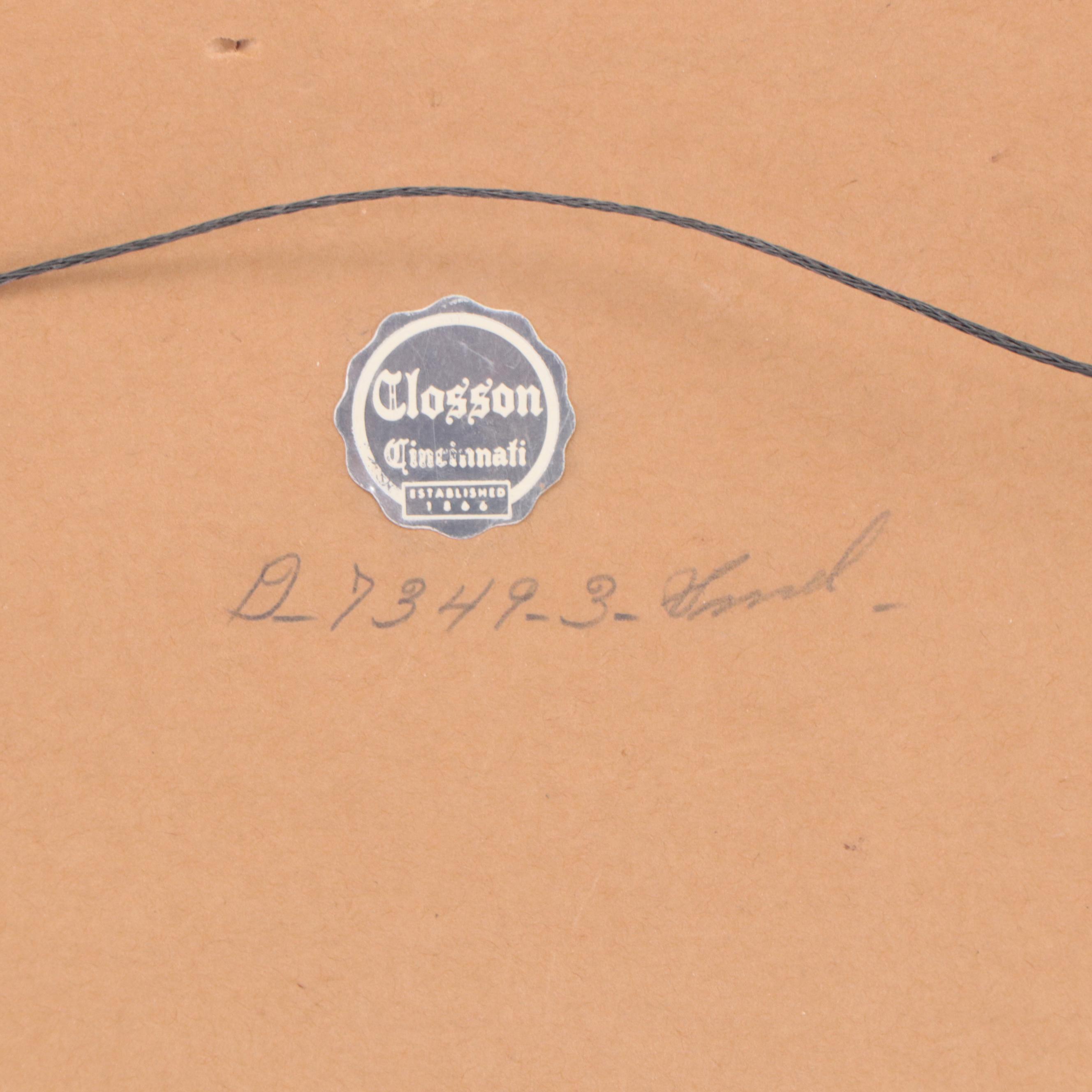 Edward T. Hurley Etching of Cincinnati "8th Street in the Rain," Circa 1937