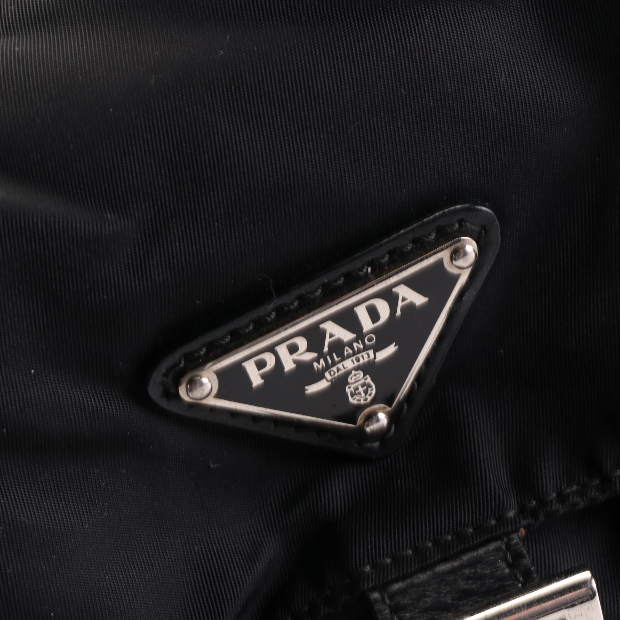 Prada Small Rucksack Backpack in Black Nylon Gabardine and Leather